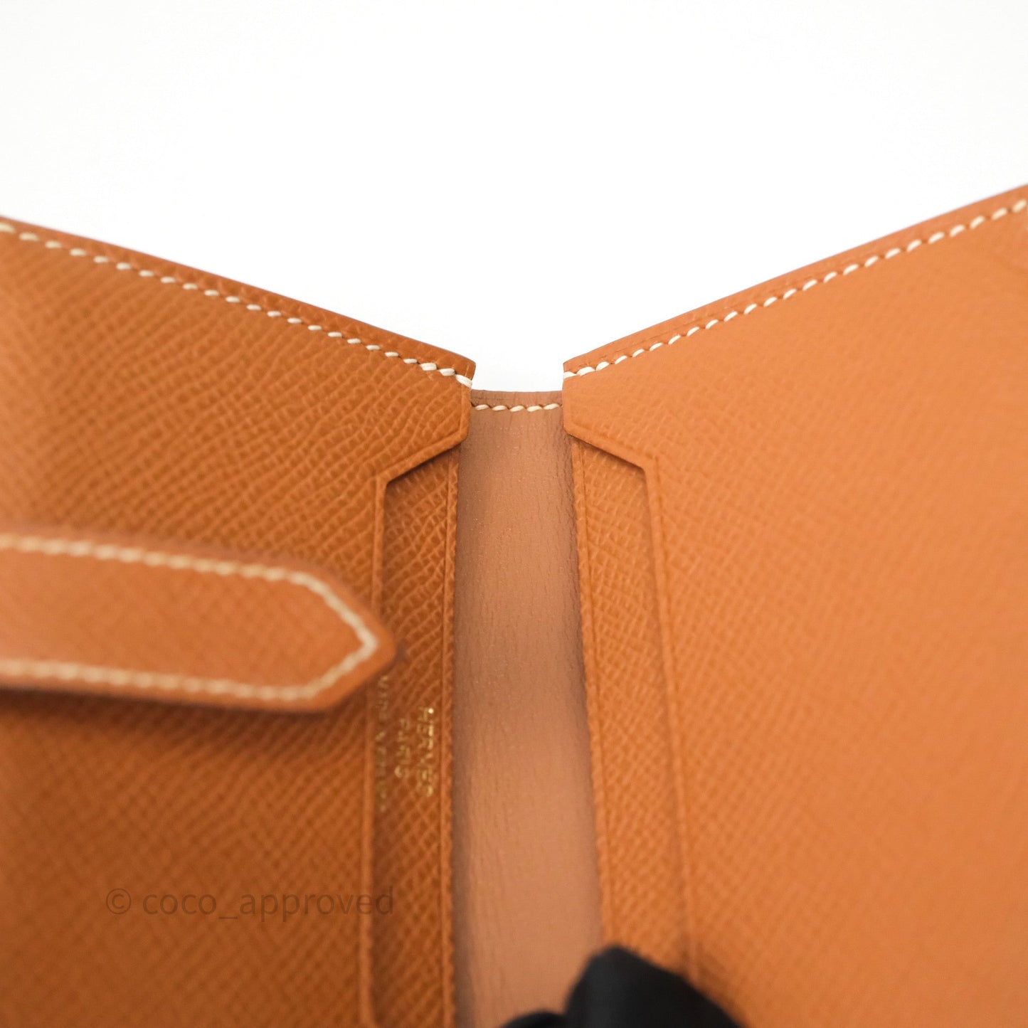 Hermes Bearn Mini Wallet Gold Epsom Gold Hardware