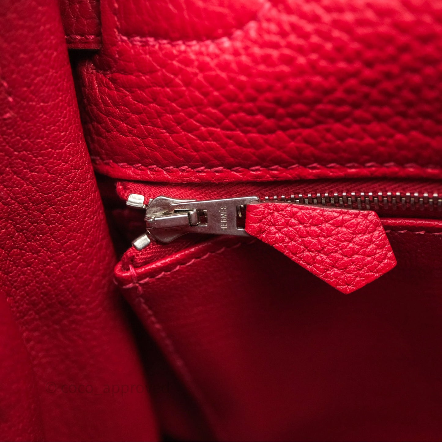 Hermes Kelly 28 Red Palladium Hardware