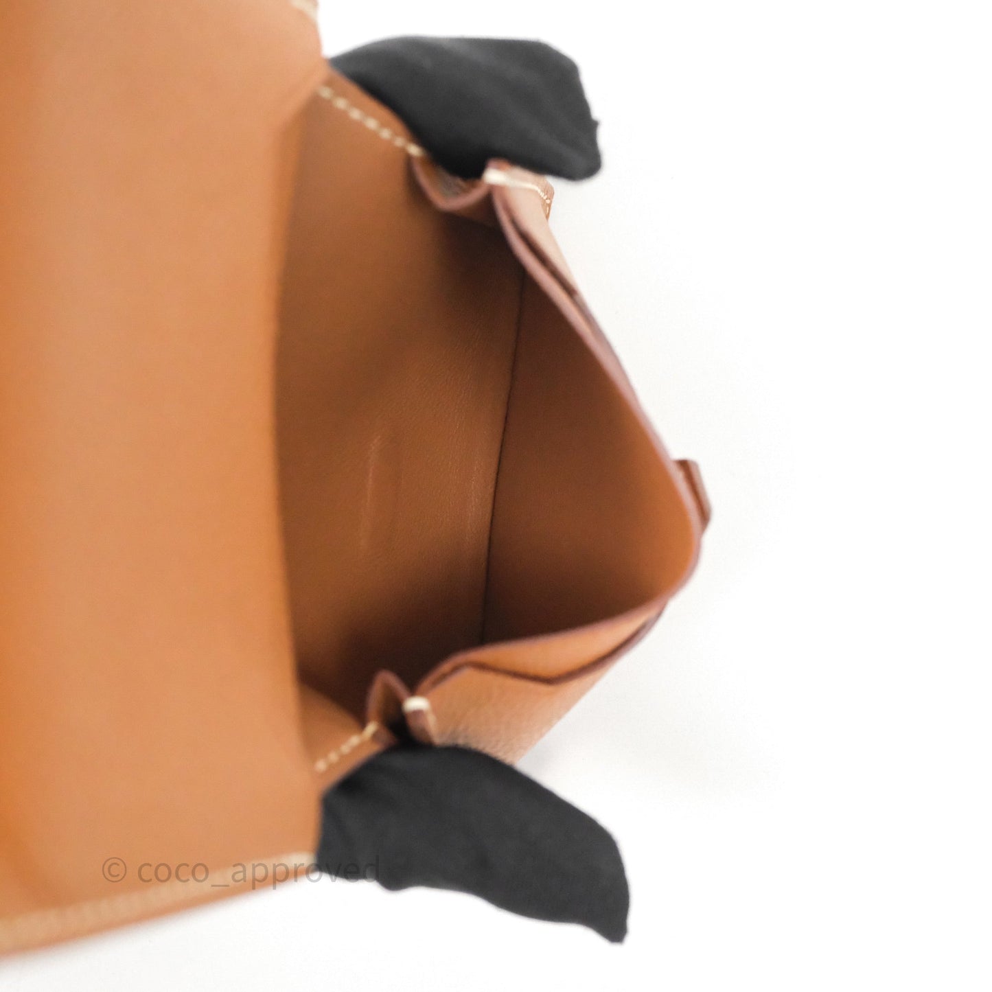 Hermes Bearn Mini Wallet Gold Epsom Gold Hardware
