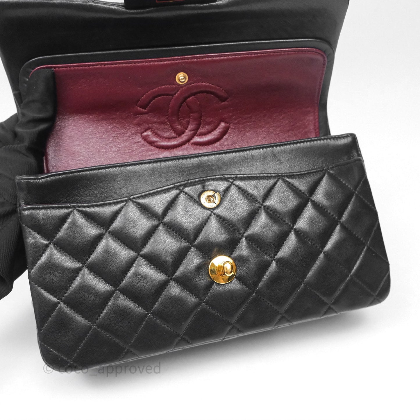Chanel Classic Vintage Small Flap Black Lambskin 24K Gold Hardware