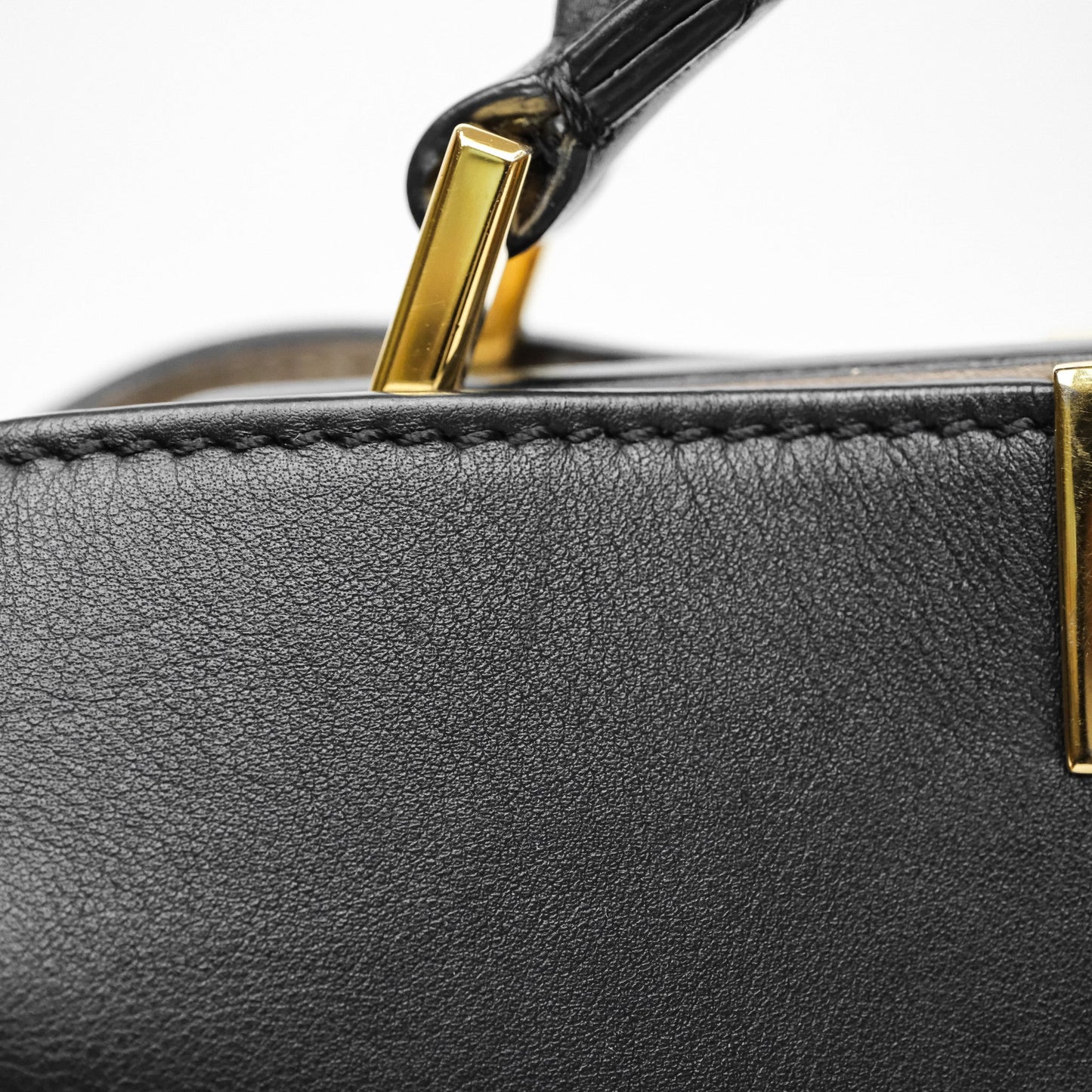 Fendi Peekaboo Essentially Bag in Black Calfskin