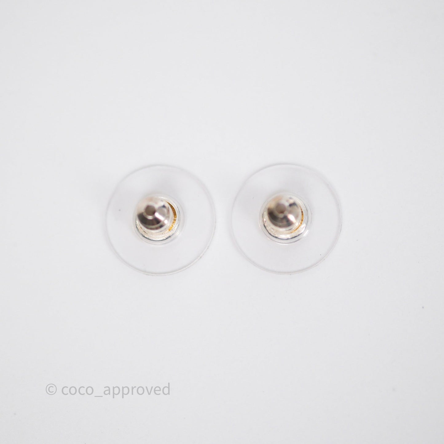 Chanel CC Earrings Silver Tone 25S