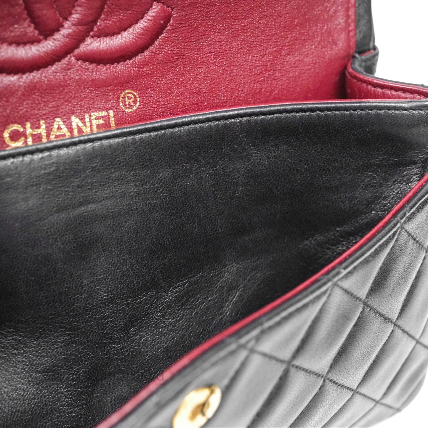 Chanel Classic Vintage Small Flap Black Lambskin 24K Gold Hardware