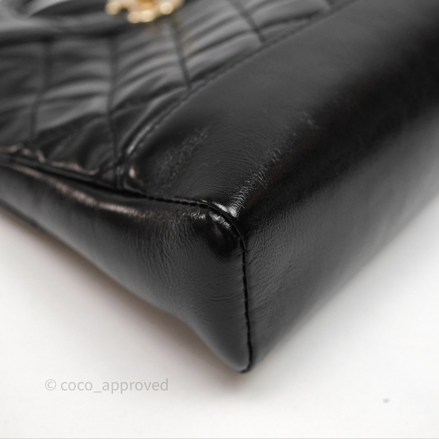 Chanel 31 Mini Black Shiny Lambskin Gold Hardware