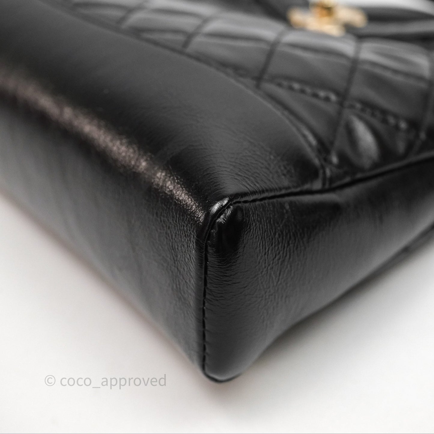 Chanel 31 Mini Black Shiny Lambskin Gold Hardware