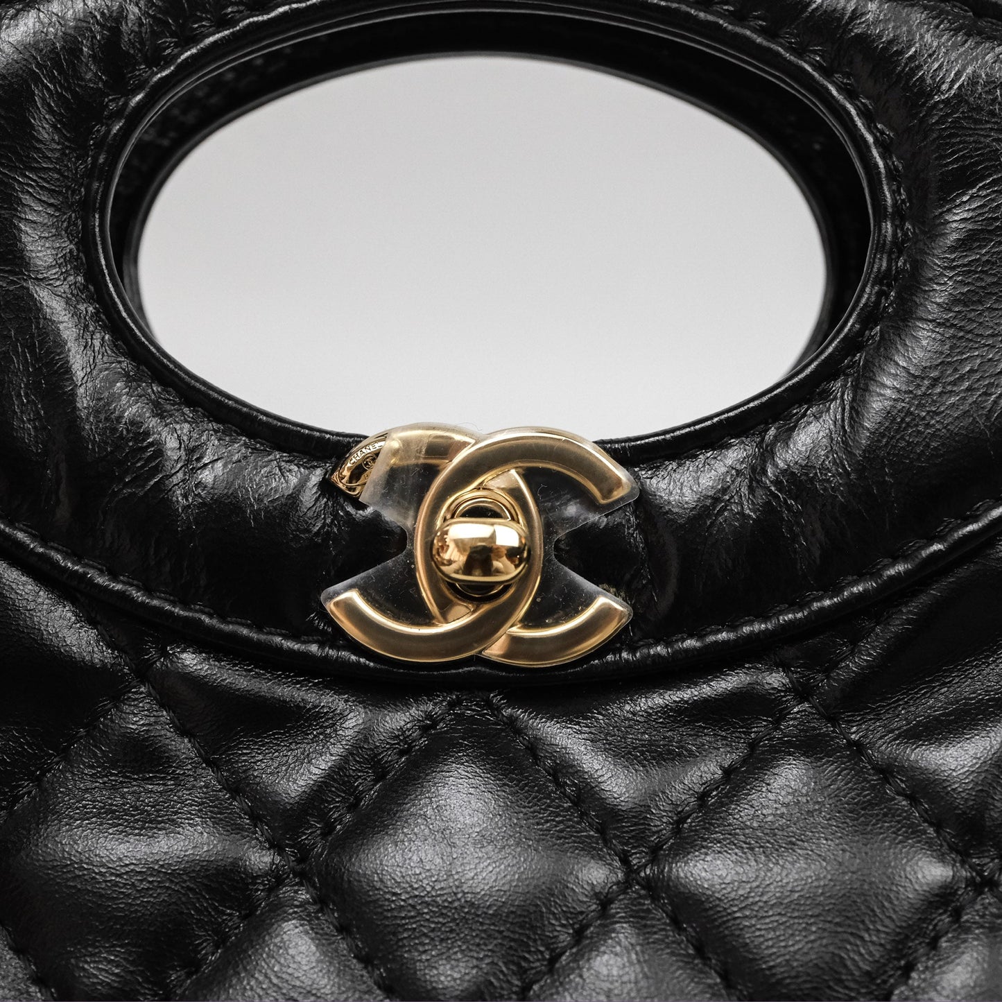 Chanel 31 Mini Black Shiny Lambskin Gold Hardware