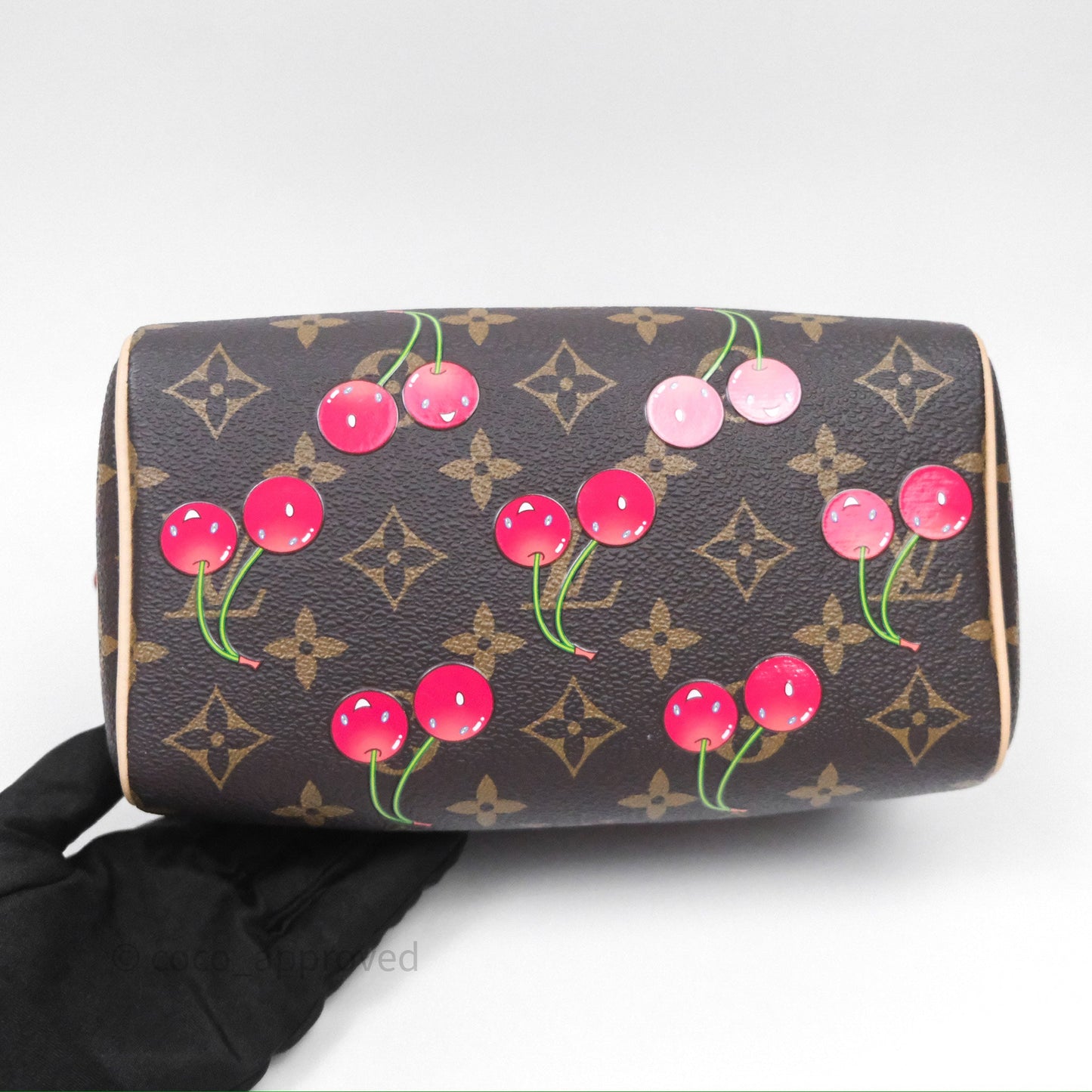 LV x TM Speedy Bandoulière 20 Monogram Cherry Coated Canvas