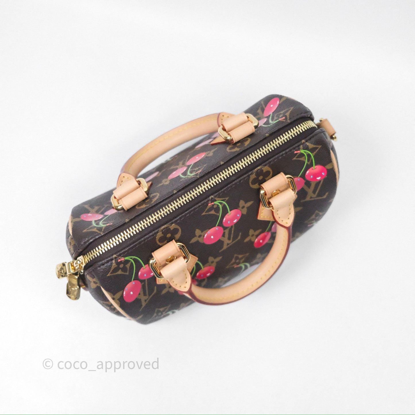 LV x TM Speedy Bandoulière 20 Monogram Cherry Coated Canvas