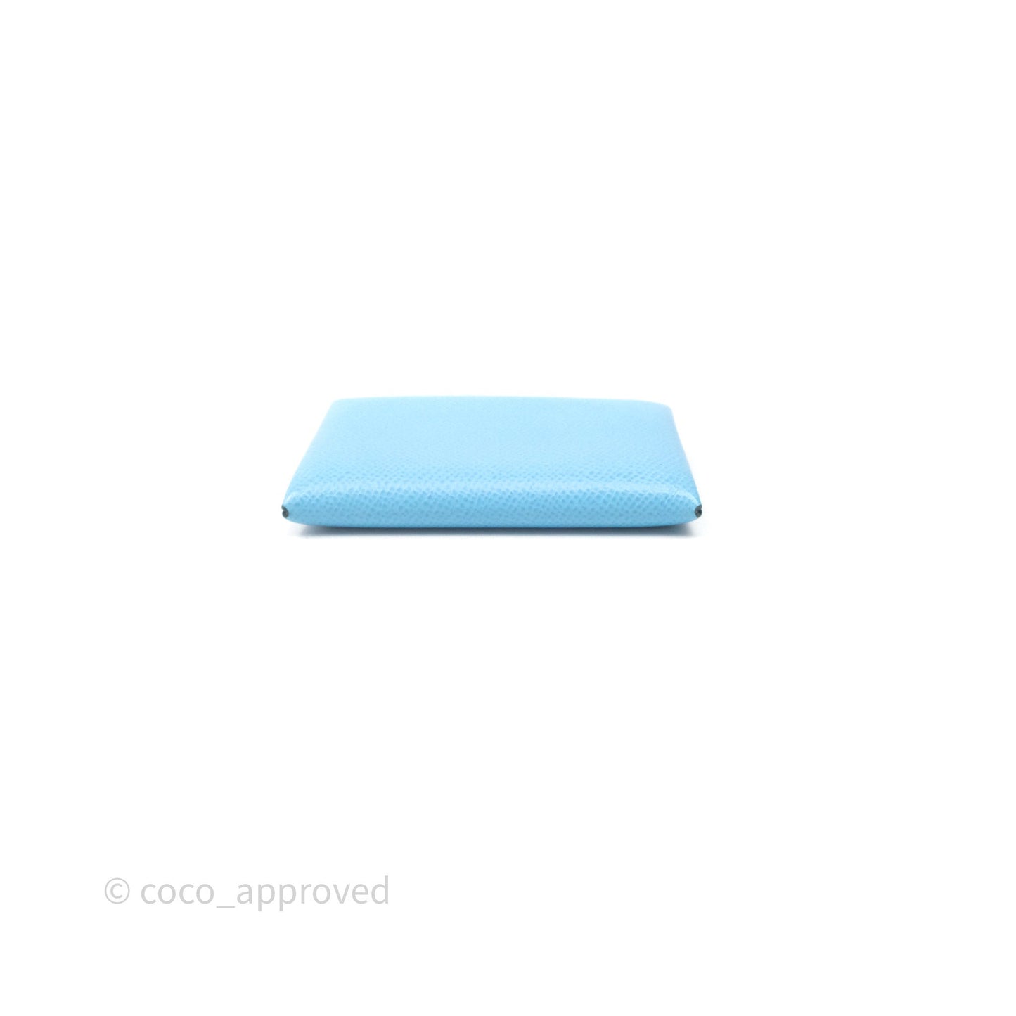 Hermès Calvi Card Holder Celeste 7N Epsom