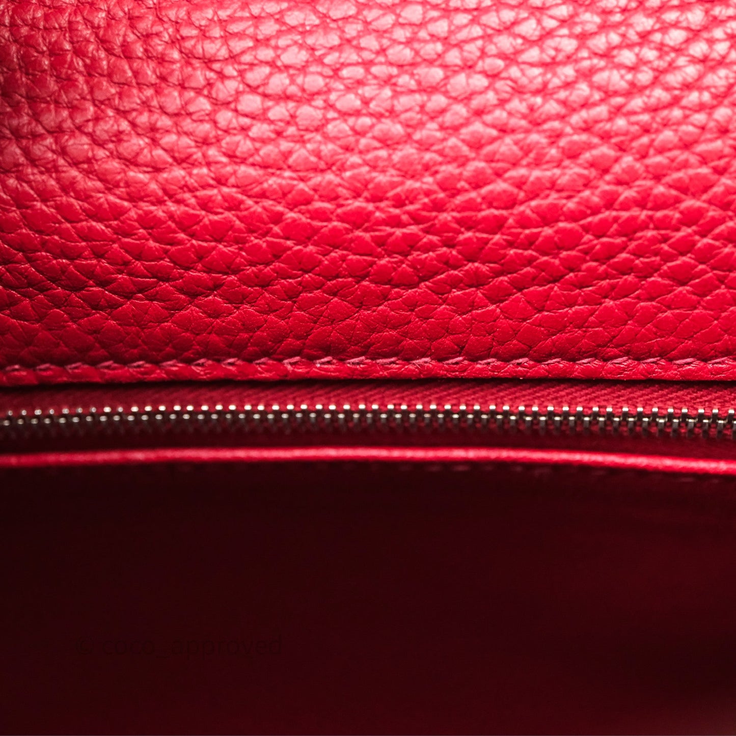 Hermes Kelly 28 Red Palladium Hardware