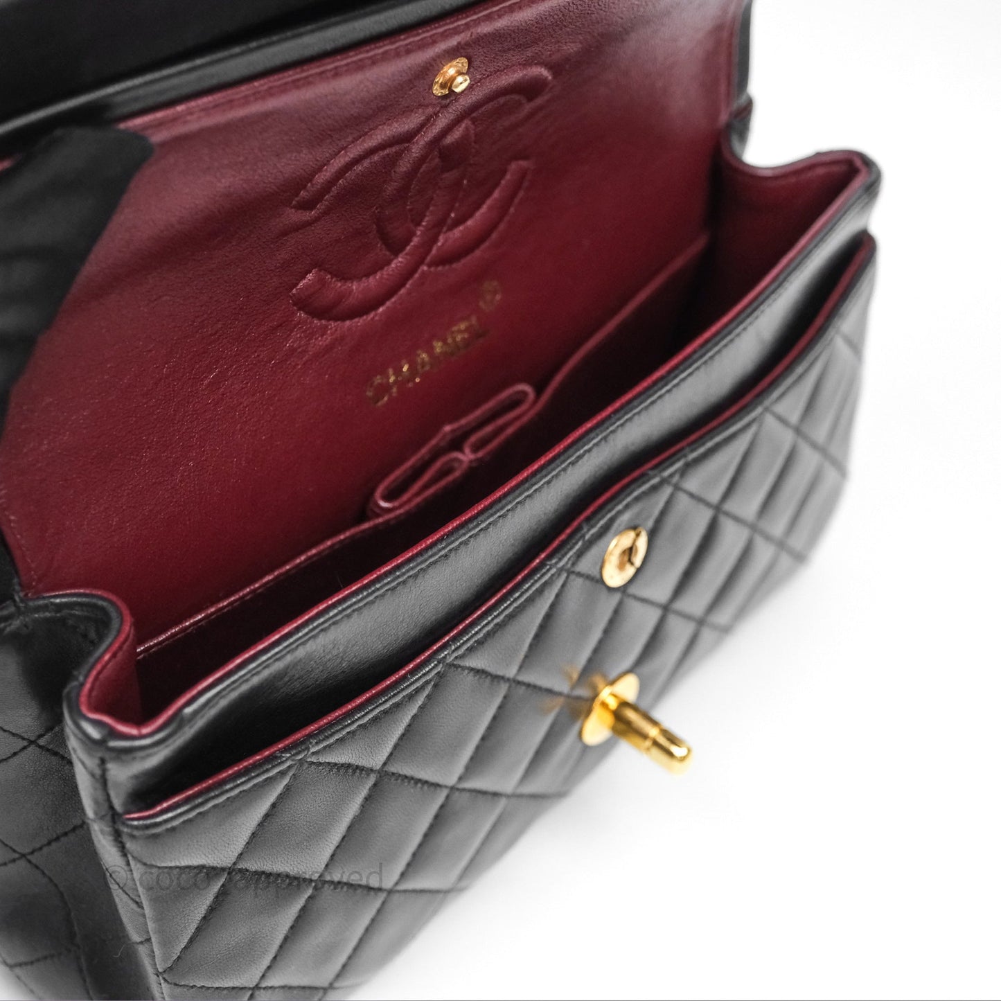 Chanel Classic Vintage Small Flap Black Lambskin 24K Gold Hardware
