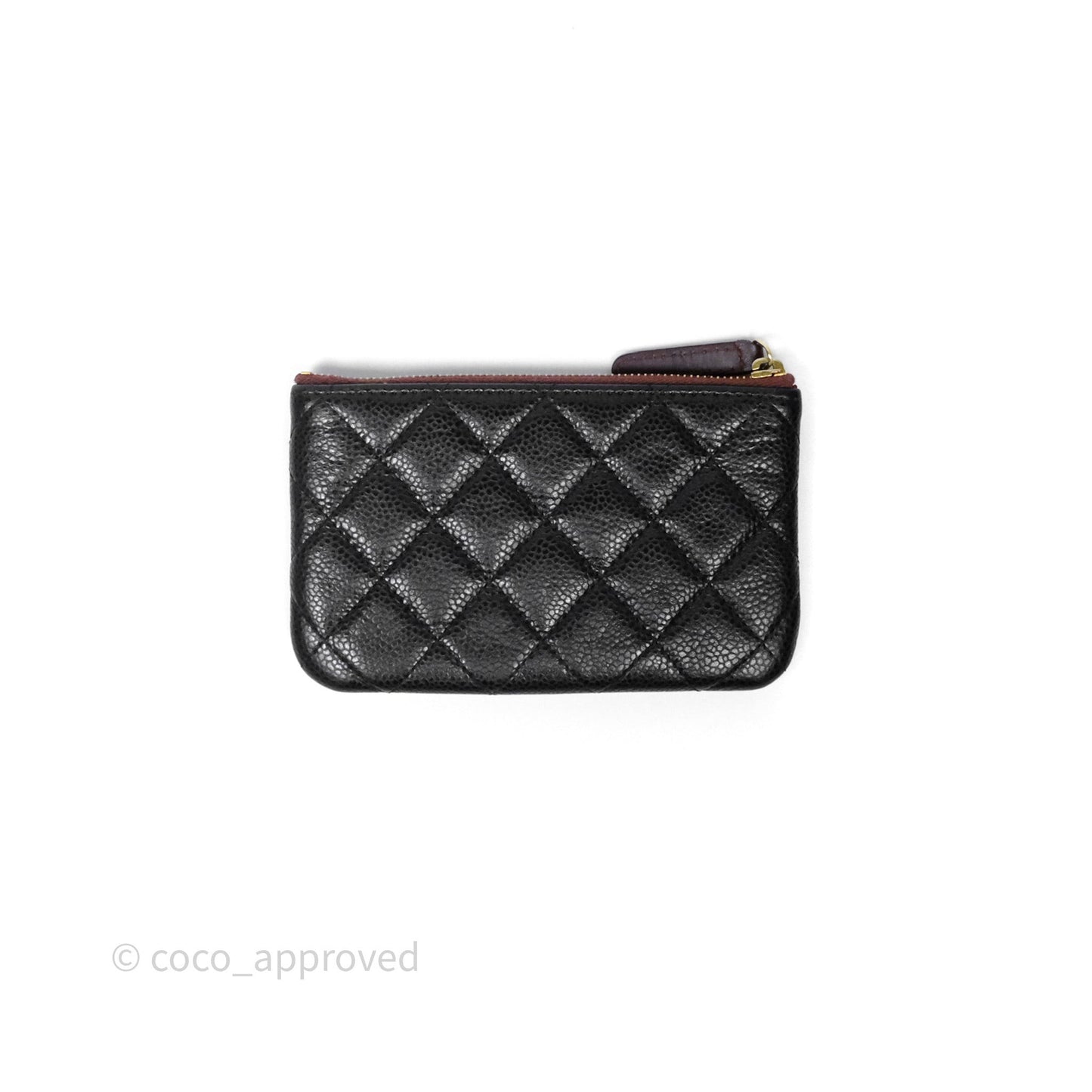 Chanel Quilted Mini O Case Black Caviar Gold Hardware
