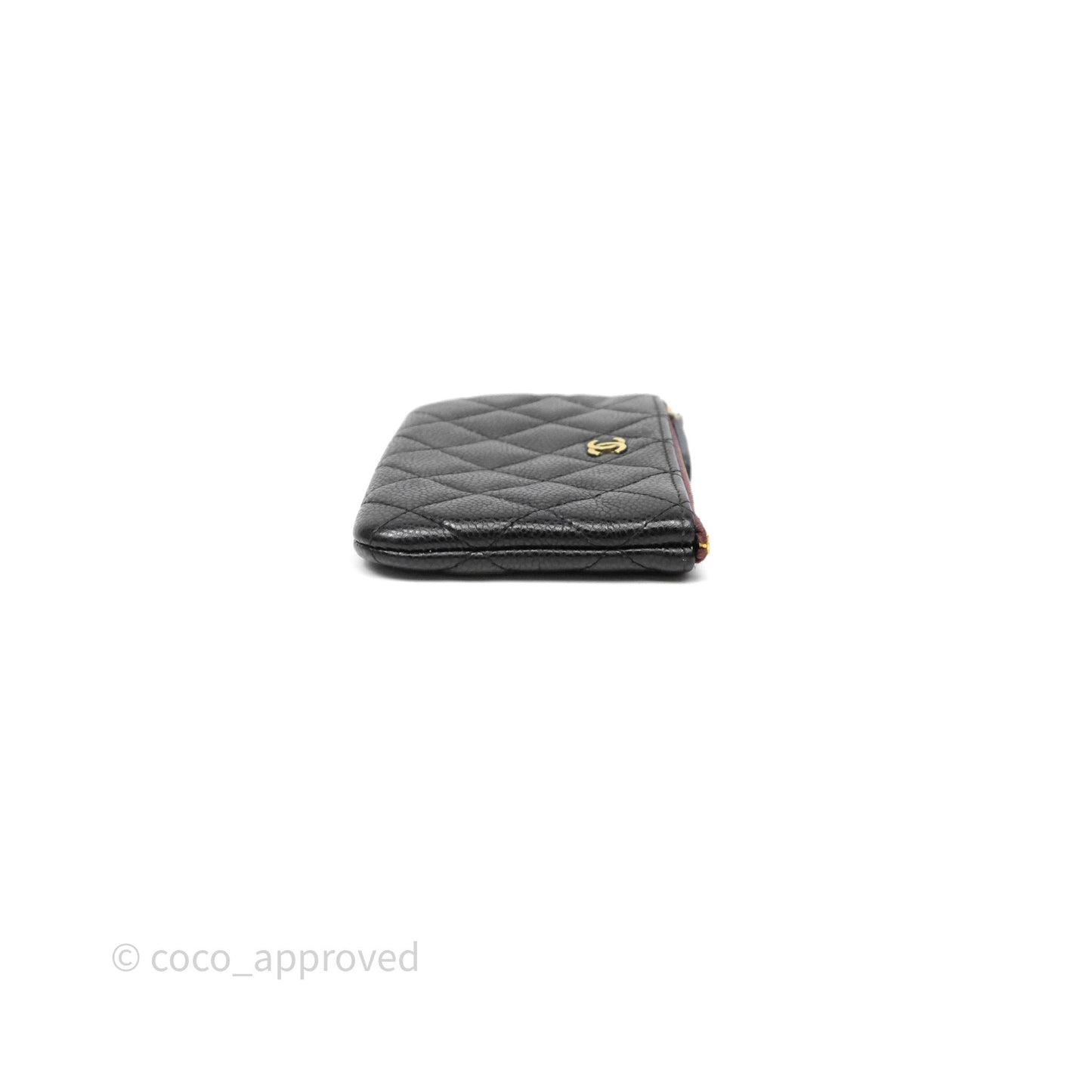 Chanel Quilted Mini O Case Black Caviar Gold Hardware
