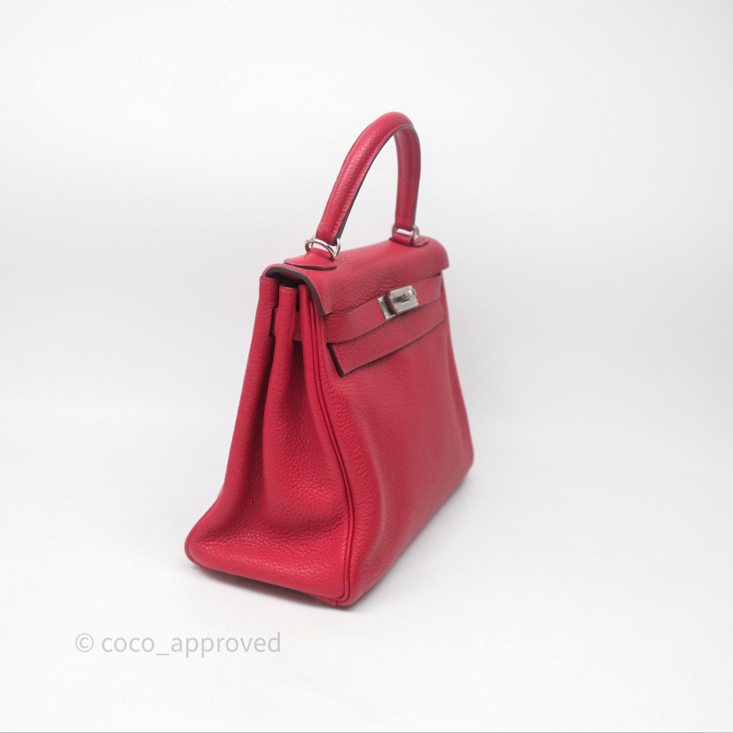 Hermes Kelly 28 Red Palladium Hardware