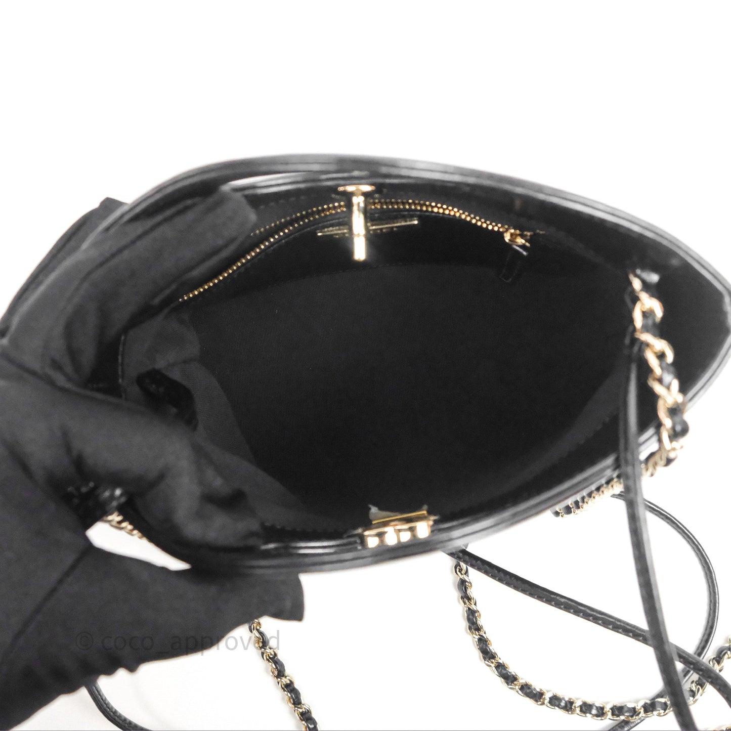 Chanel 31 Mini Black Shiny Lambskin Gold Hardware