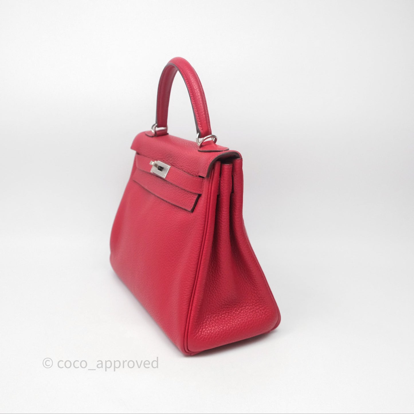 Hermes Kelly 28 Red Palladium Hardware