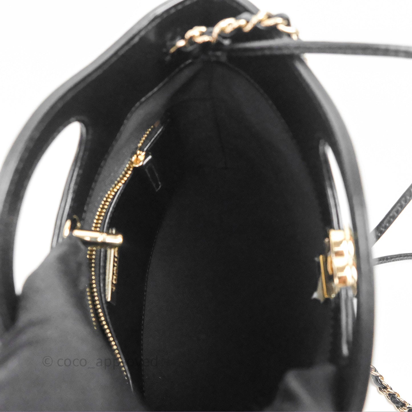 Chanel 31 Mini Black Shiny Lambskin Gold Hardware