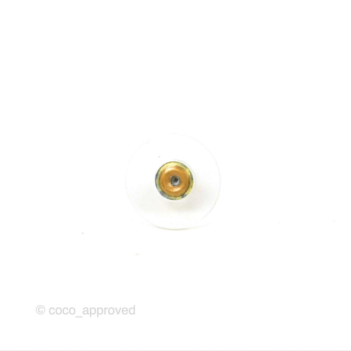 Chanel Round CC Crystal Earrings Gold Tone 22S