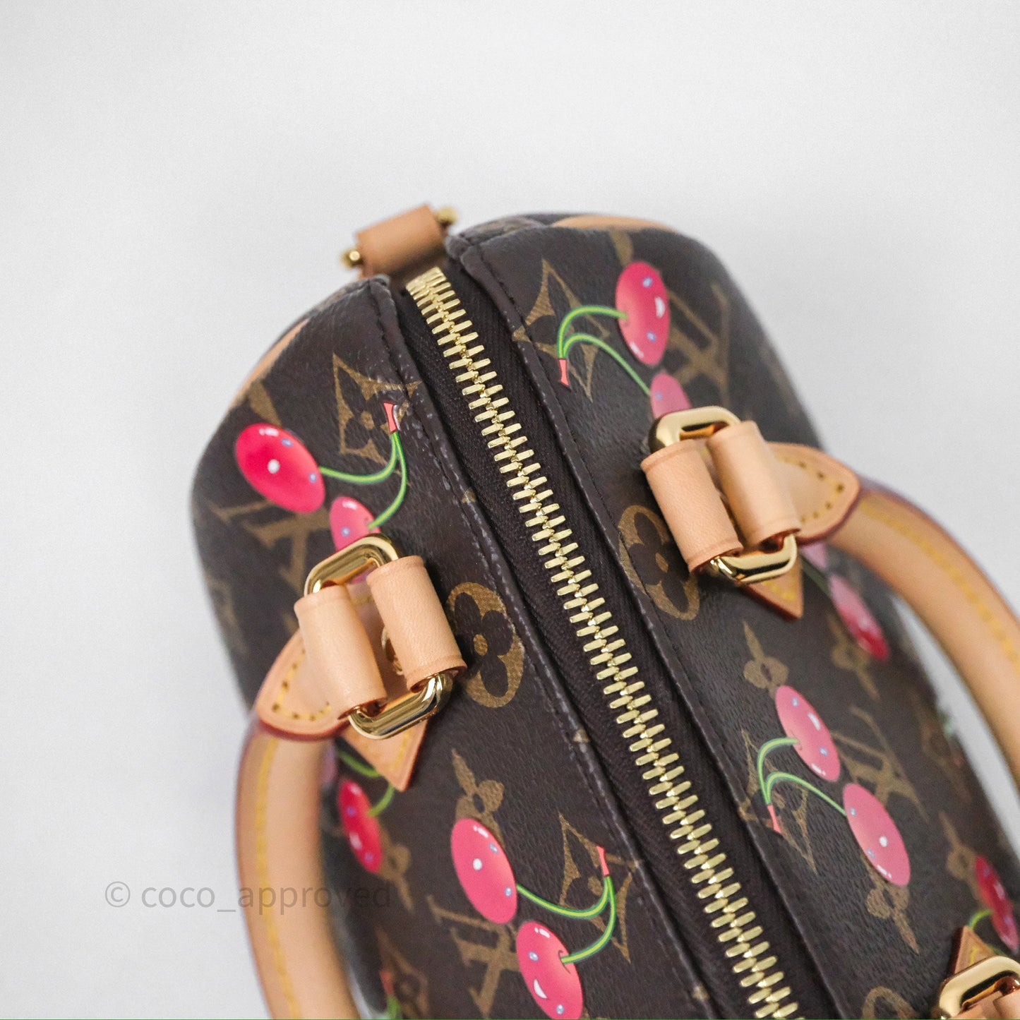 LV x TM Speedy Bandoulière 20 Monogram Cherry Coated Canvas