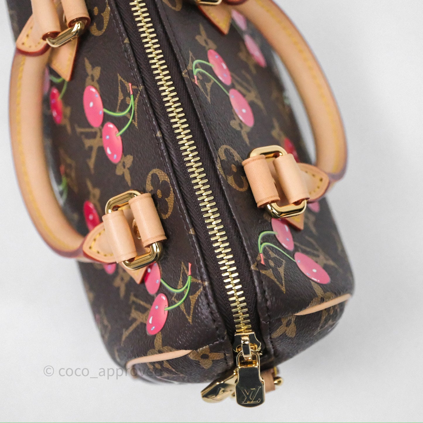 LV x TM Speedy Bandoulière 20 Monogram Cherry Coated Canvas