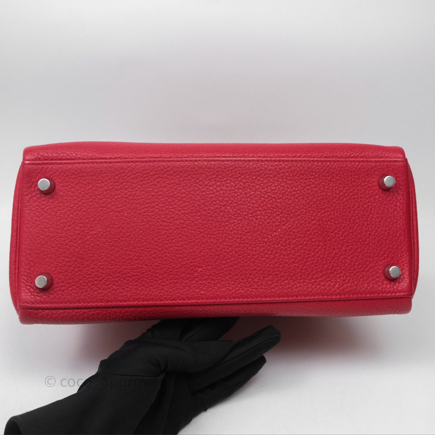 Hermes Kelly 28 Red Palladium Hardware