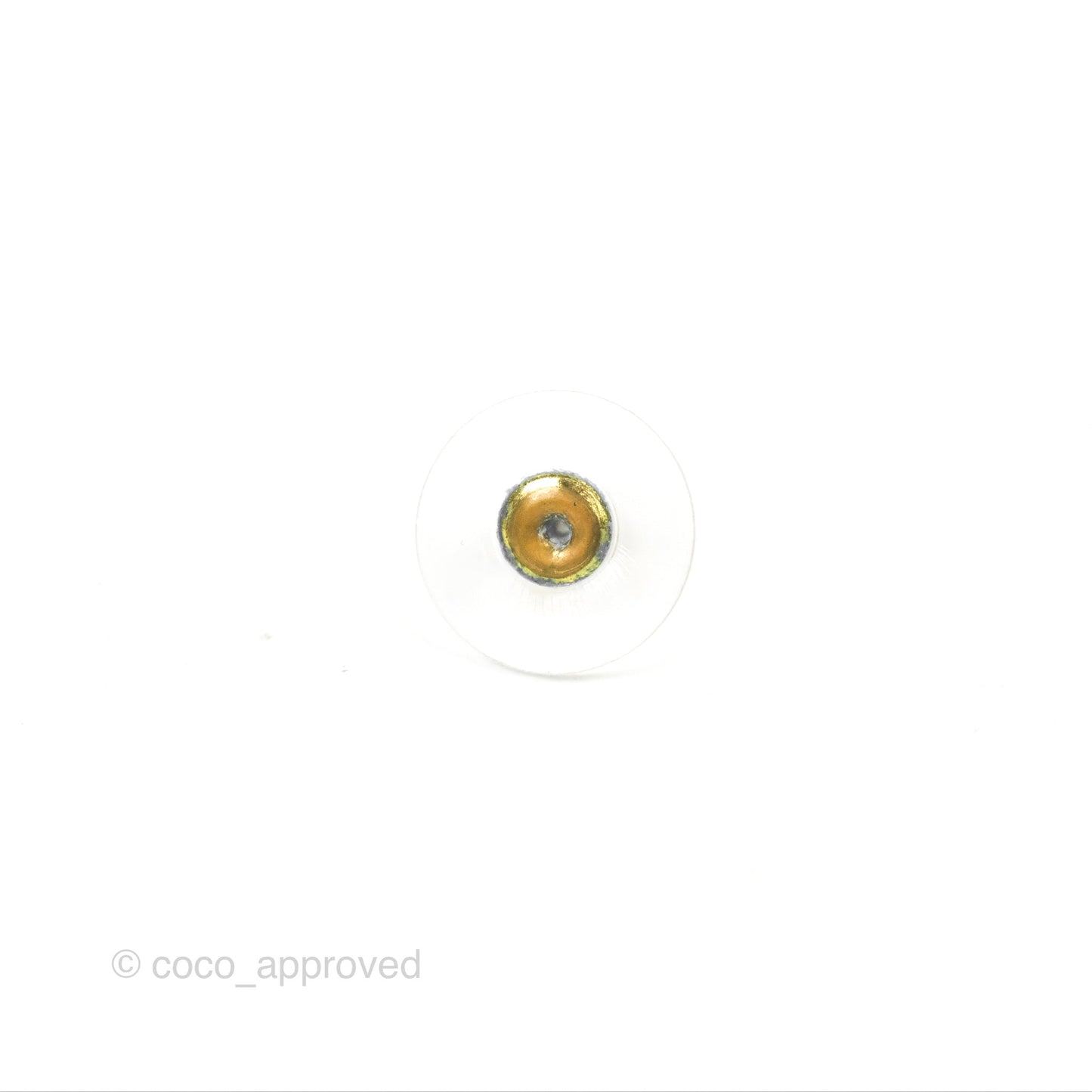 Chanel Round CC Crystal Earrings Gold Tone 22S