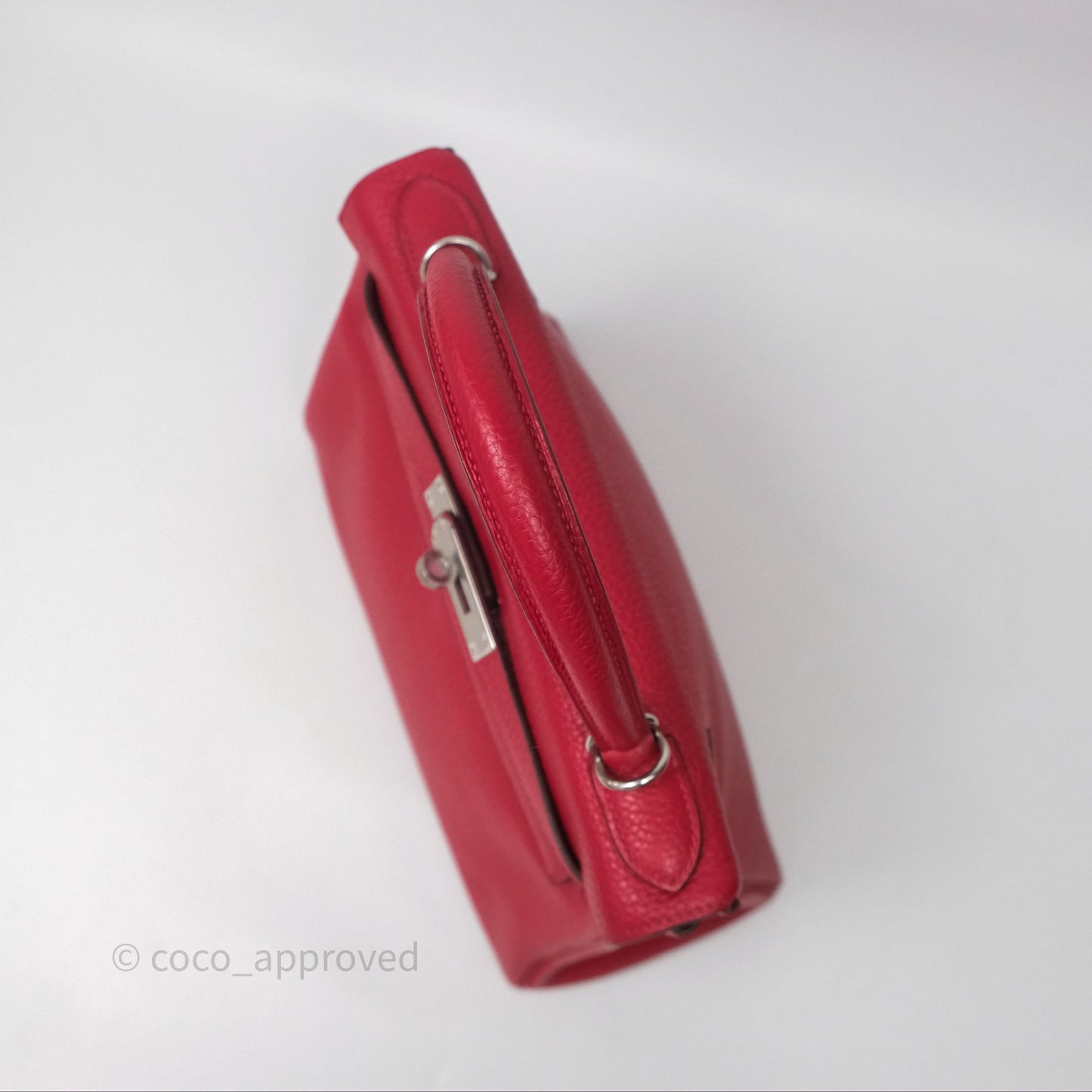 Hermes Kelly 28 Red Palladium Hardware