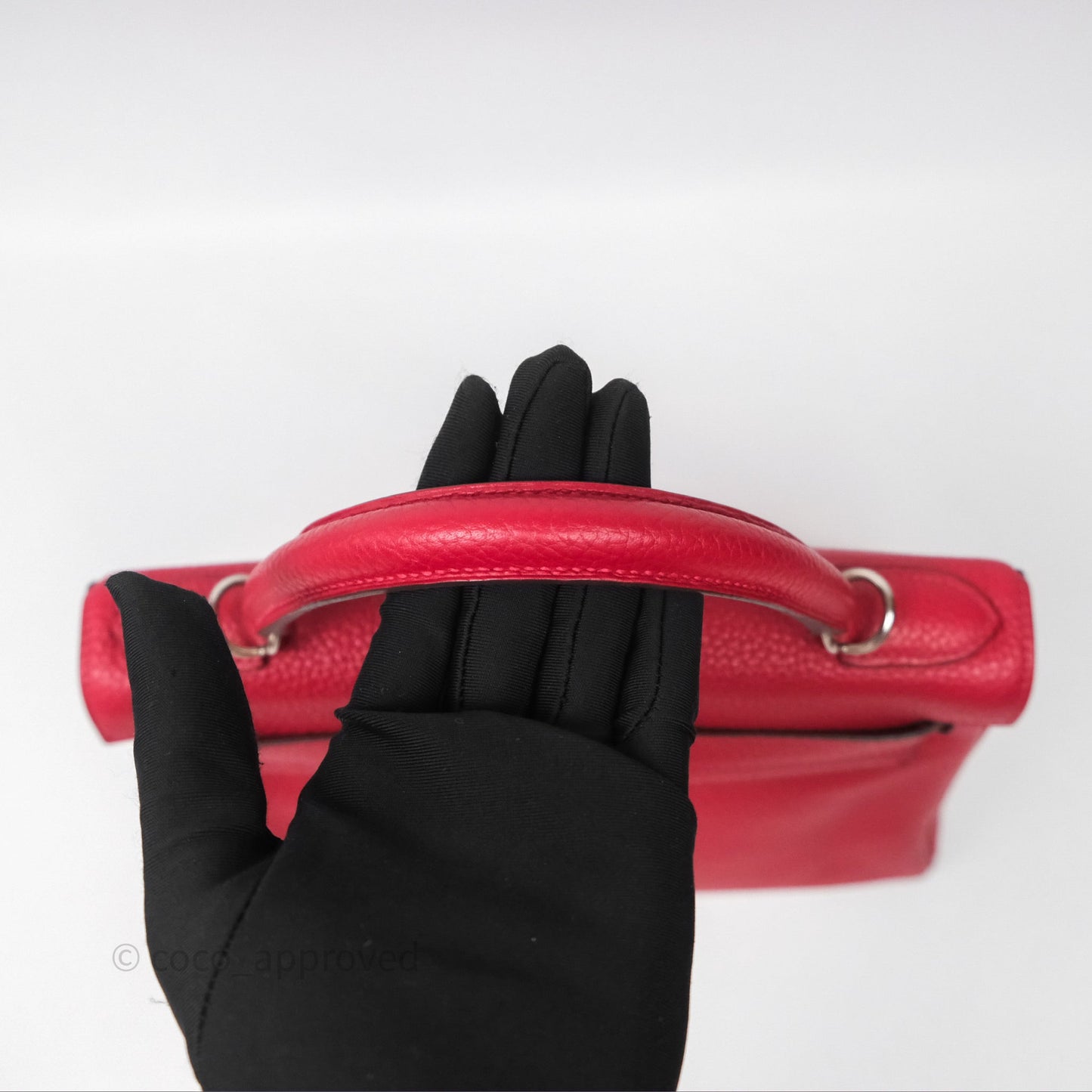 Hermes Kelly 28 Red Palladium Hardware
