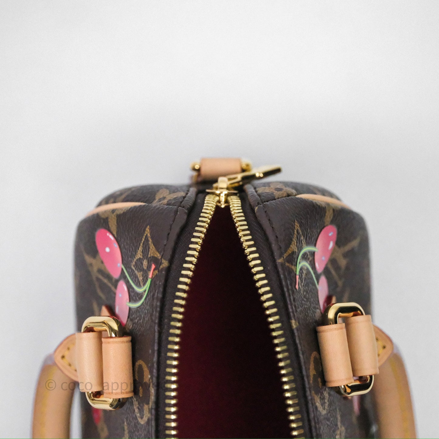 LV x TM Speedy Bandoulière 20 Monogram Cherry Coated Canvas