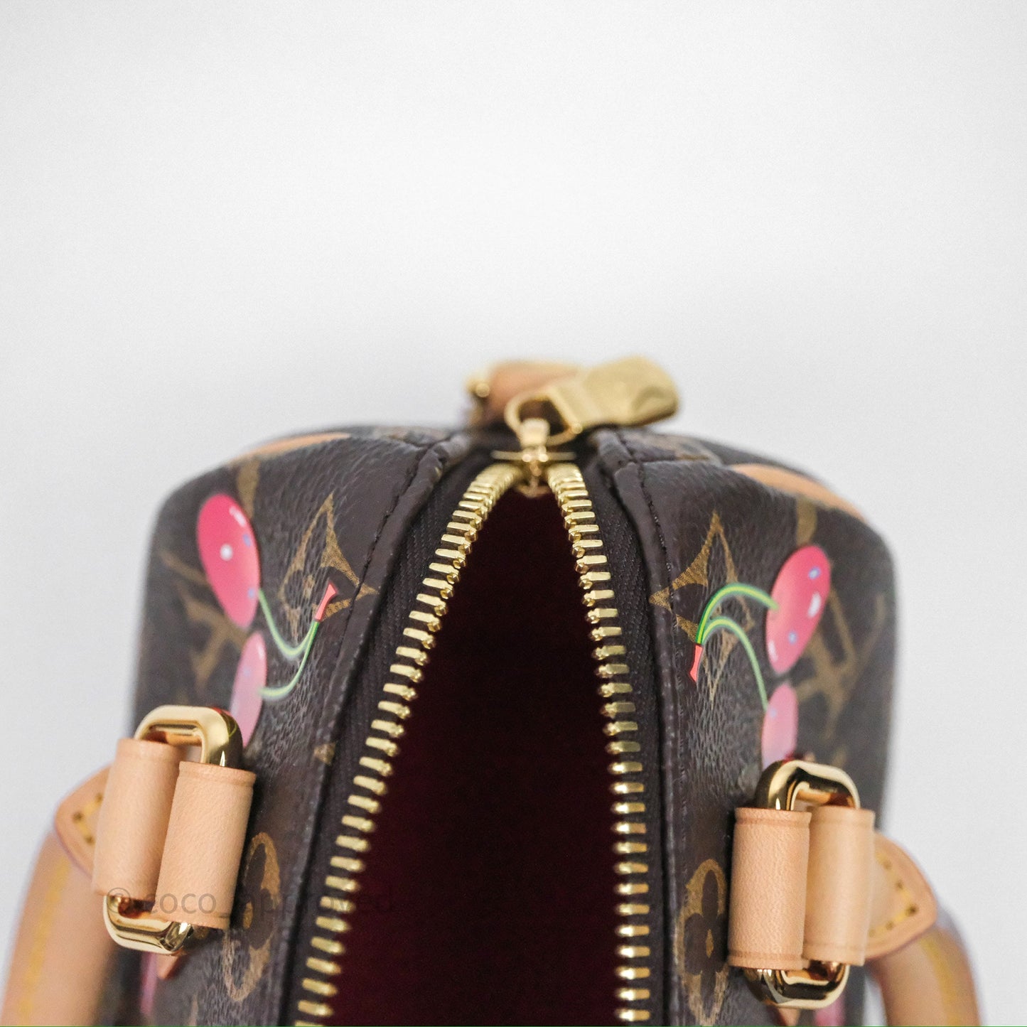 LV x TM Speedy Bandoulière 20 Monogram Cherry Coated Canvas