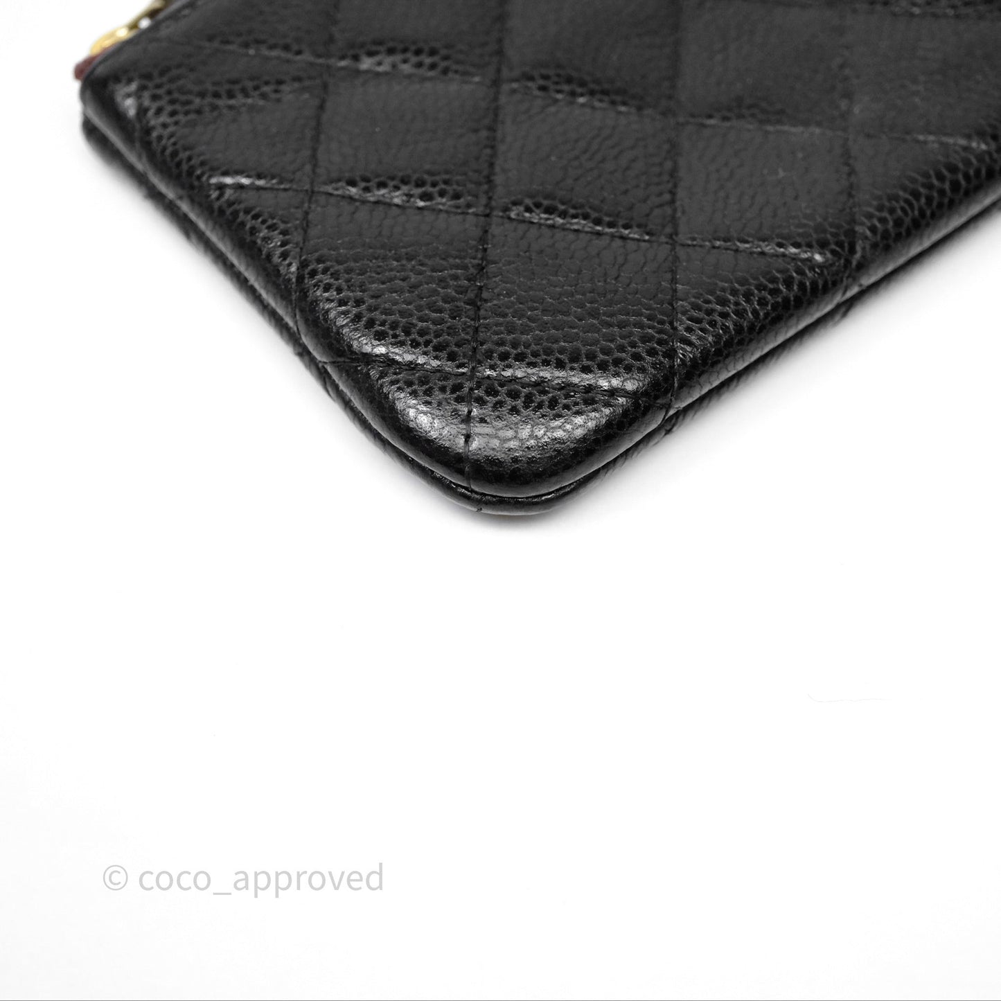 Chanel Quilted Mini O Case Black Caviar Gold Hardware