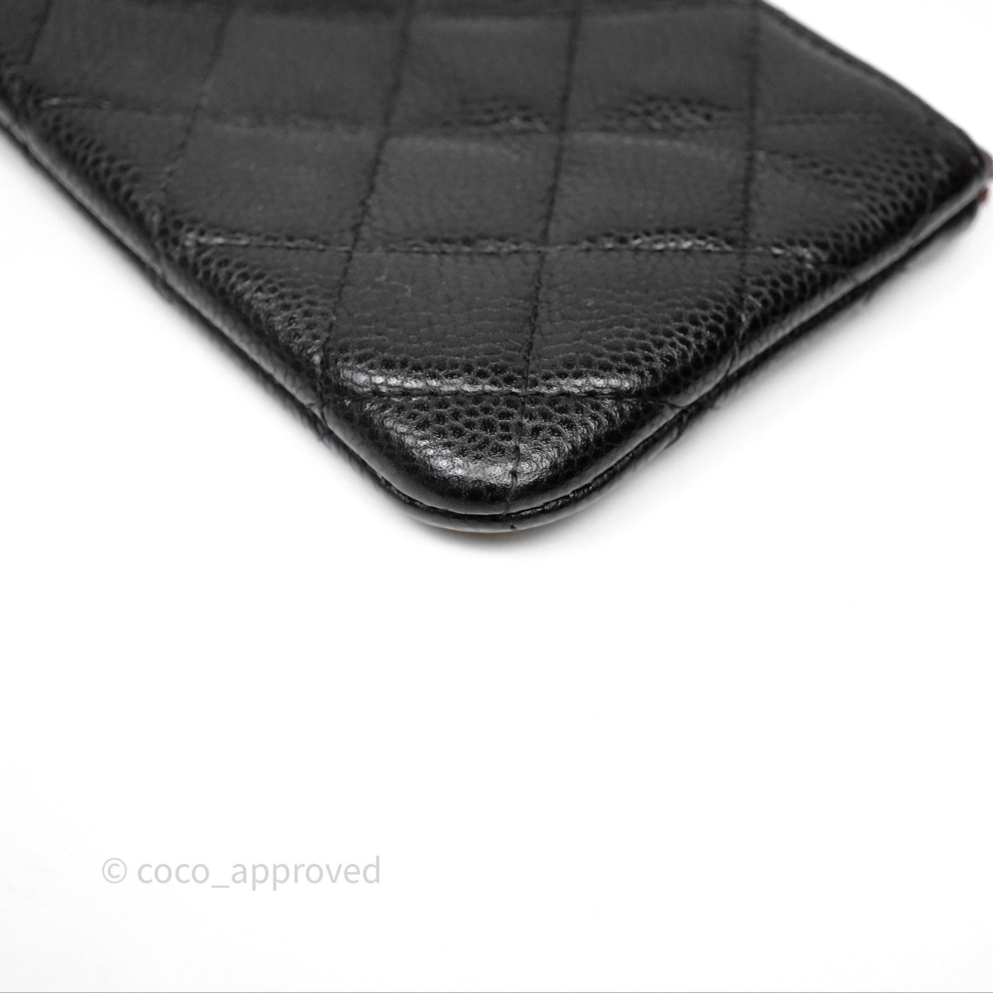 Chanel Quilted Mini O Case Black Caviar Gold Hardware