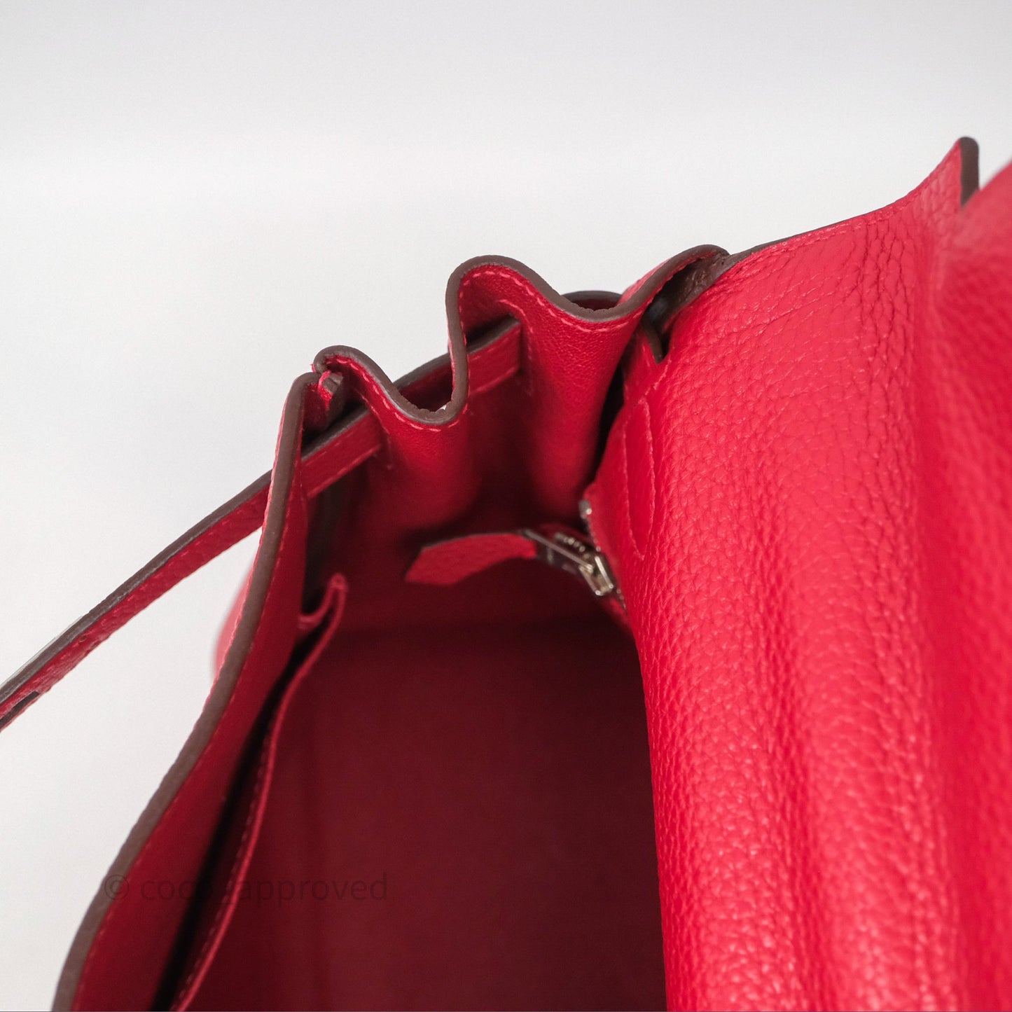 Hermes Kelly 28 Red Palladium Hardware