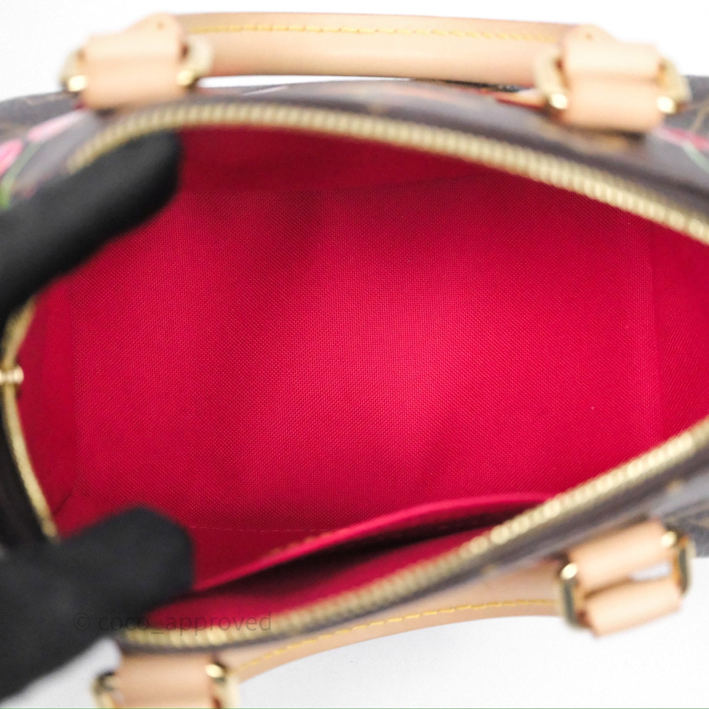 LV x TM Speedy Bandoulière 20 Monogram Cherry Coated Canvas