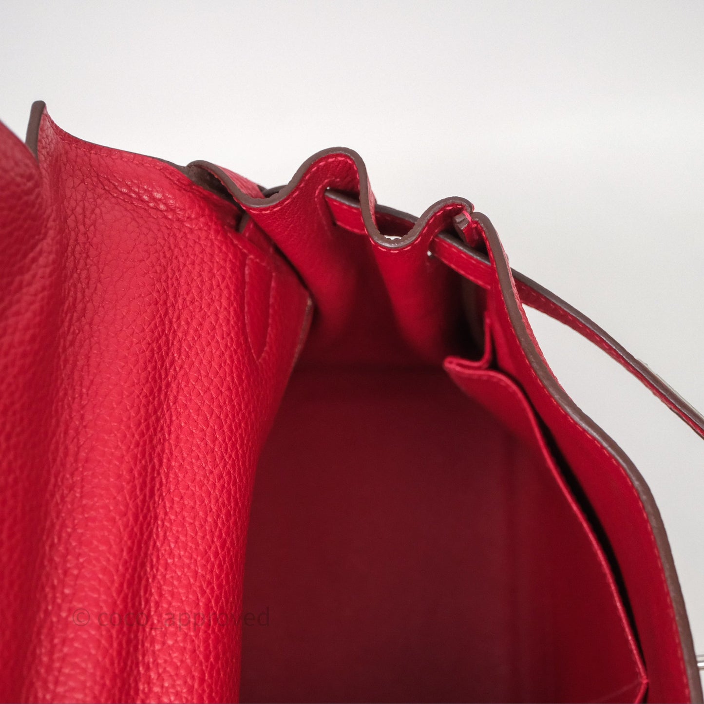 Hermes Kelly 28 Red Palladium Hardware