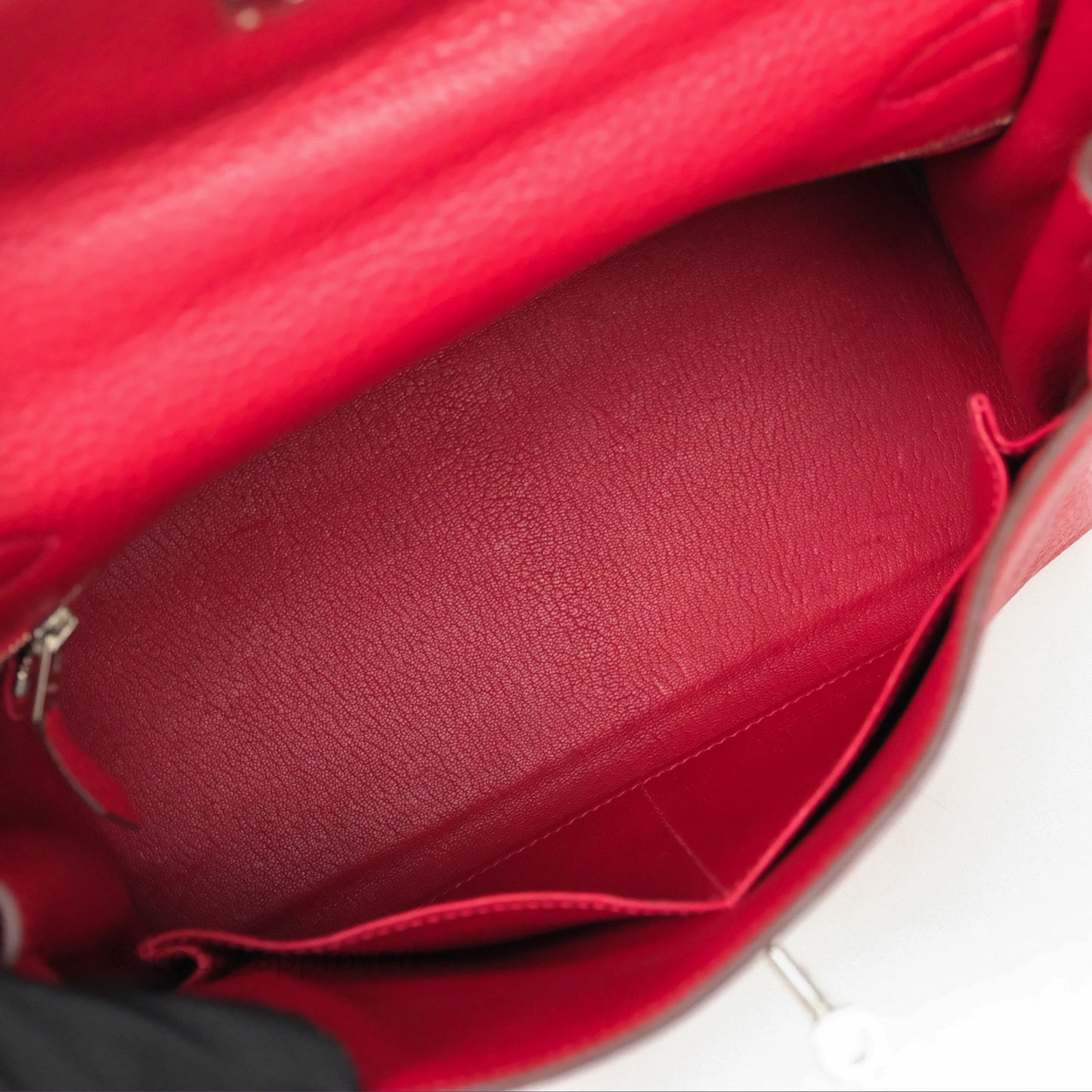 Hermes Kelly 28 Red Palladium Hardware