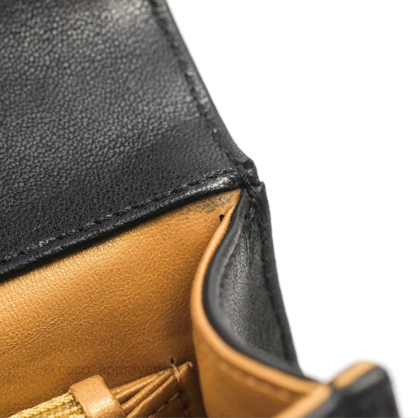 Chanel Small Quilted Chic Pearls Flap Black Goatskin Aged Gold Hardware