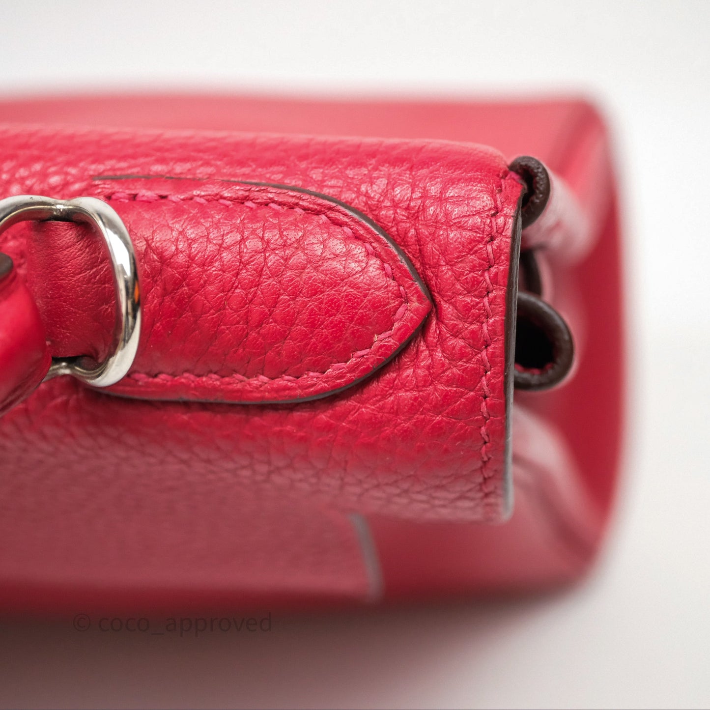 Hermes Kelly 28 Red Palladium Hardware