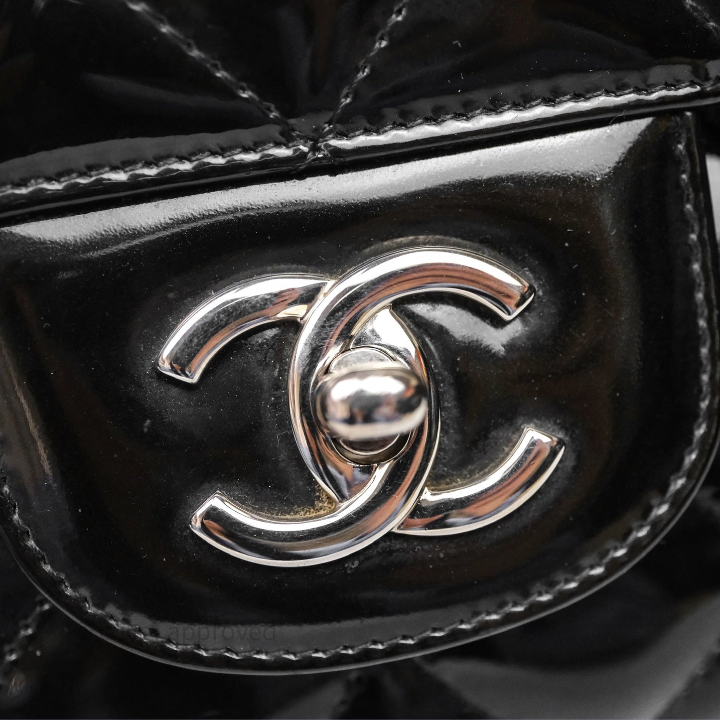 Chanel Jumbo Single Flap Black Patent Silver Hardware⁣⁣