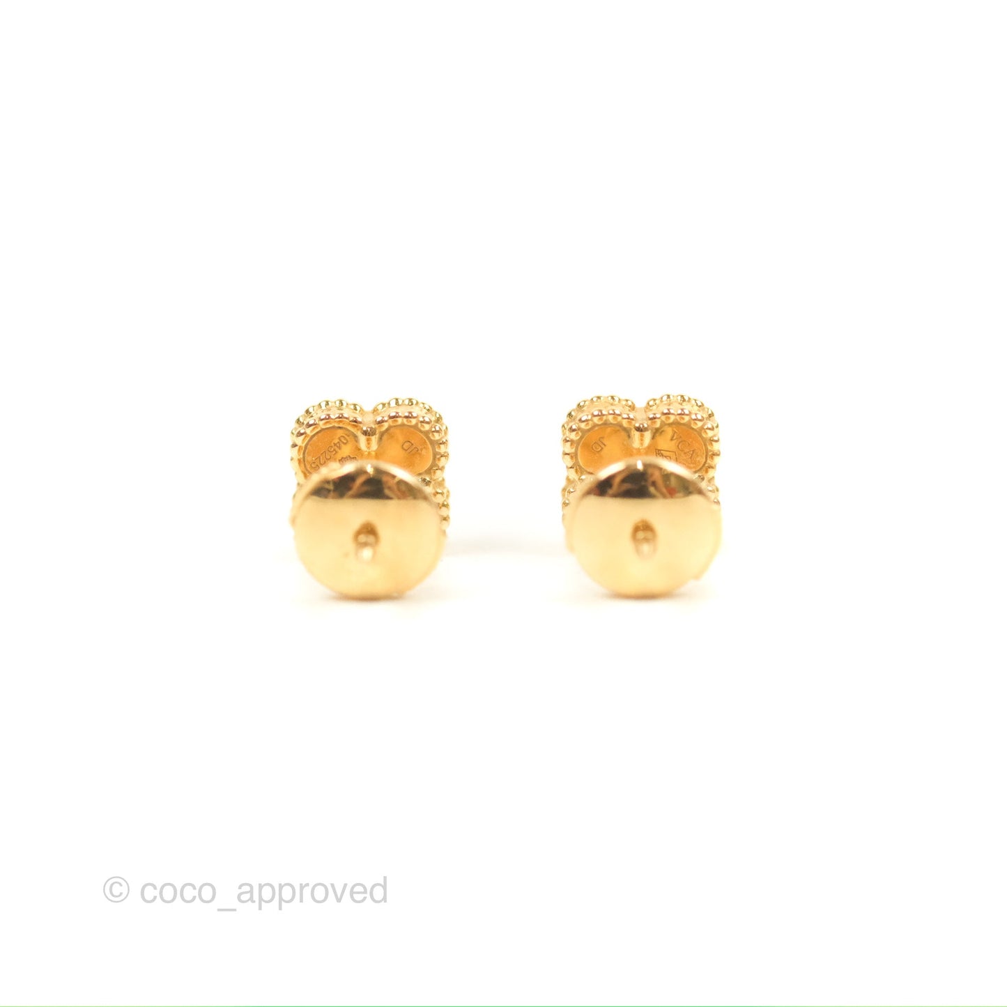 Van Cleef & Arpels Sweet Alhambra Earrings White Mother-of-pearl Yellow Gold
