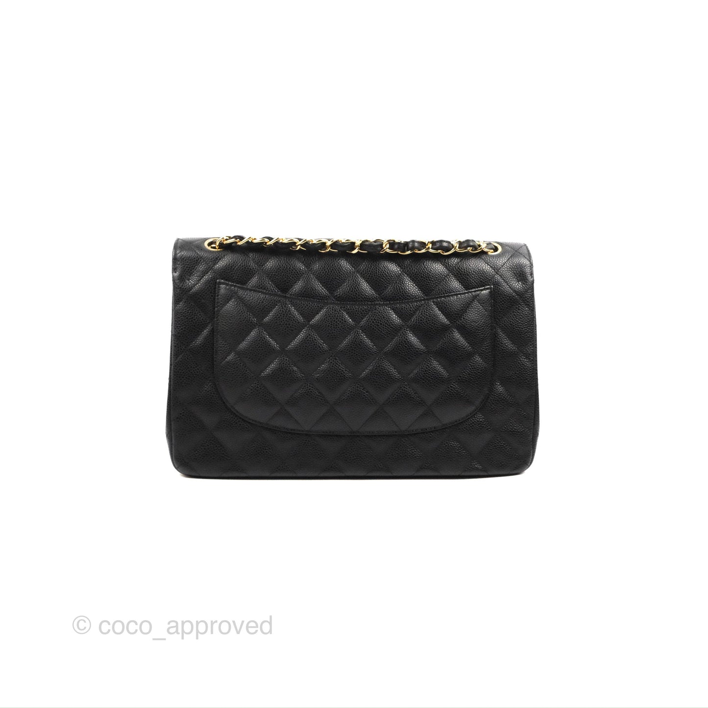 Chanel Jumbo Double Flap Black Caviar Gold Hardware⁣⁣