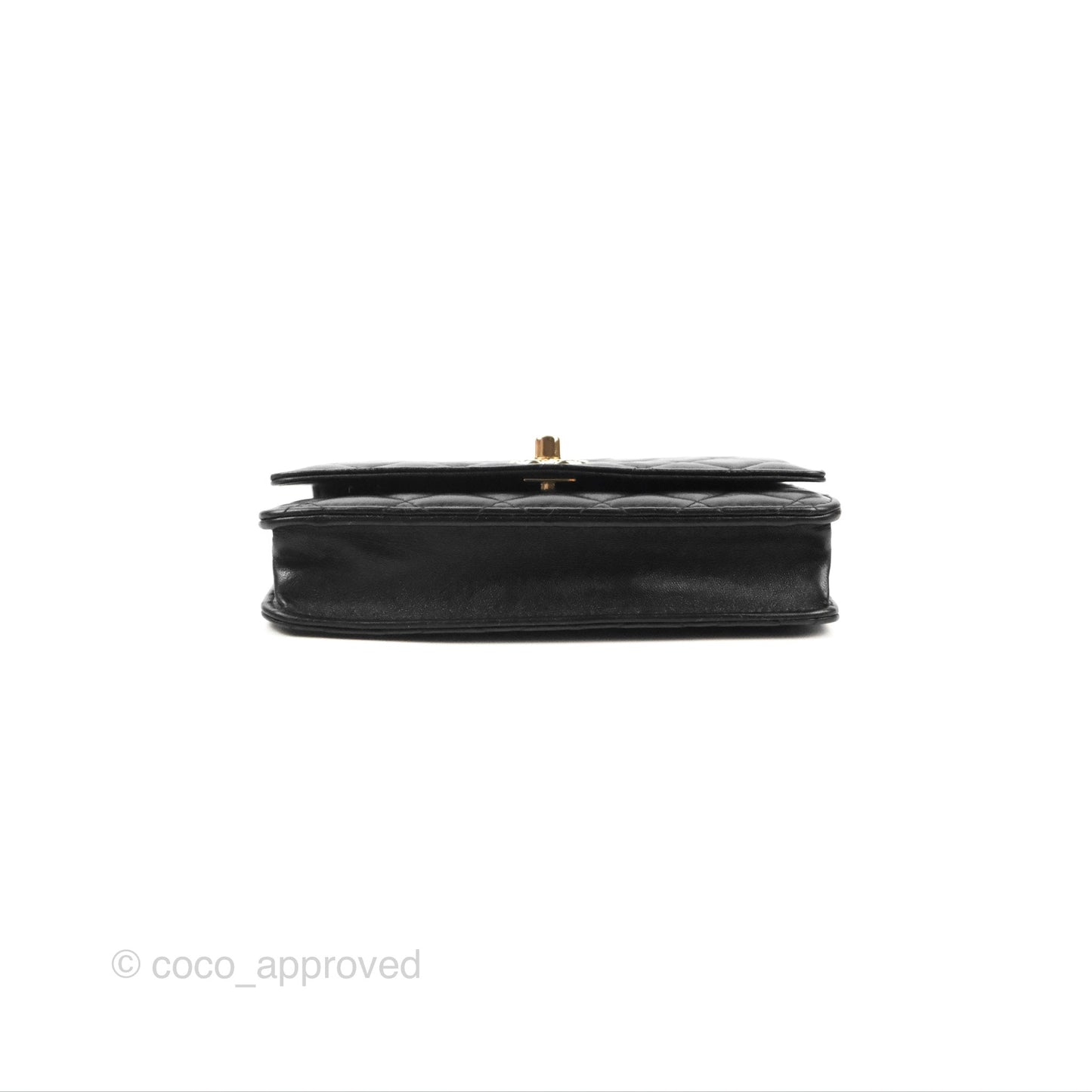 Chanel Quilted Trendy CC Wallet on Chain WOC Black Lambskin Gold Hardware