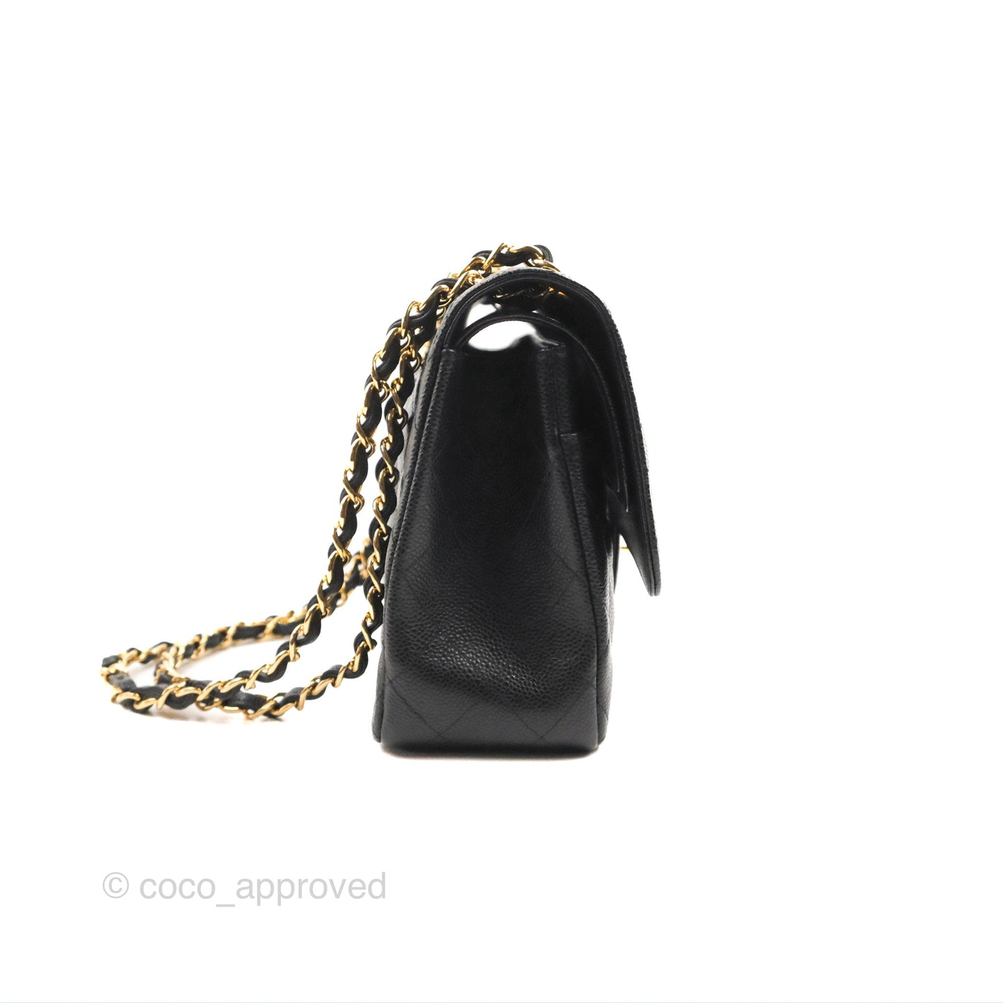 Chanel Jumbo Double Flap Black Caviar Gold Hardware⁣⁣