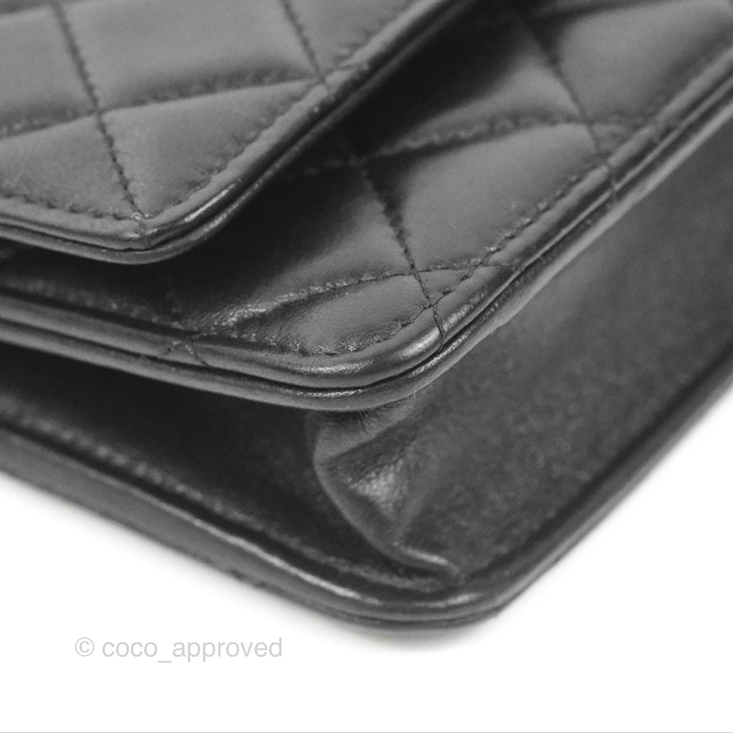 Chanel Quilted Trendy CC Wallet on Chain WOC Black Lambskin Gold Hardware
