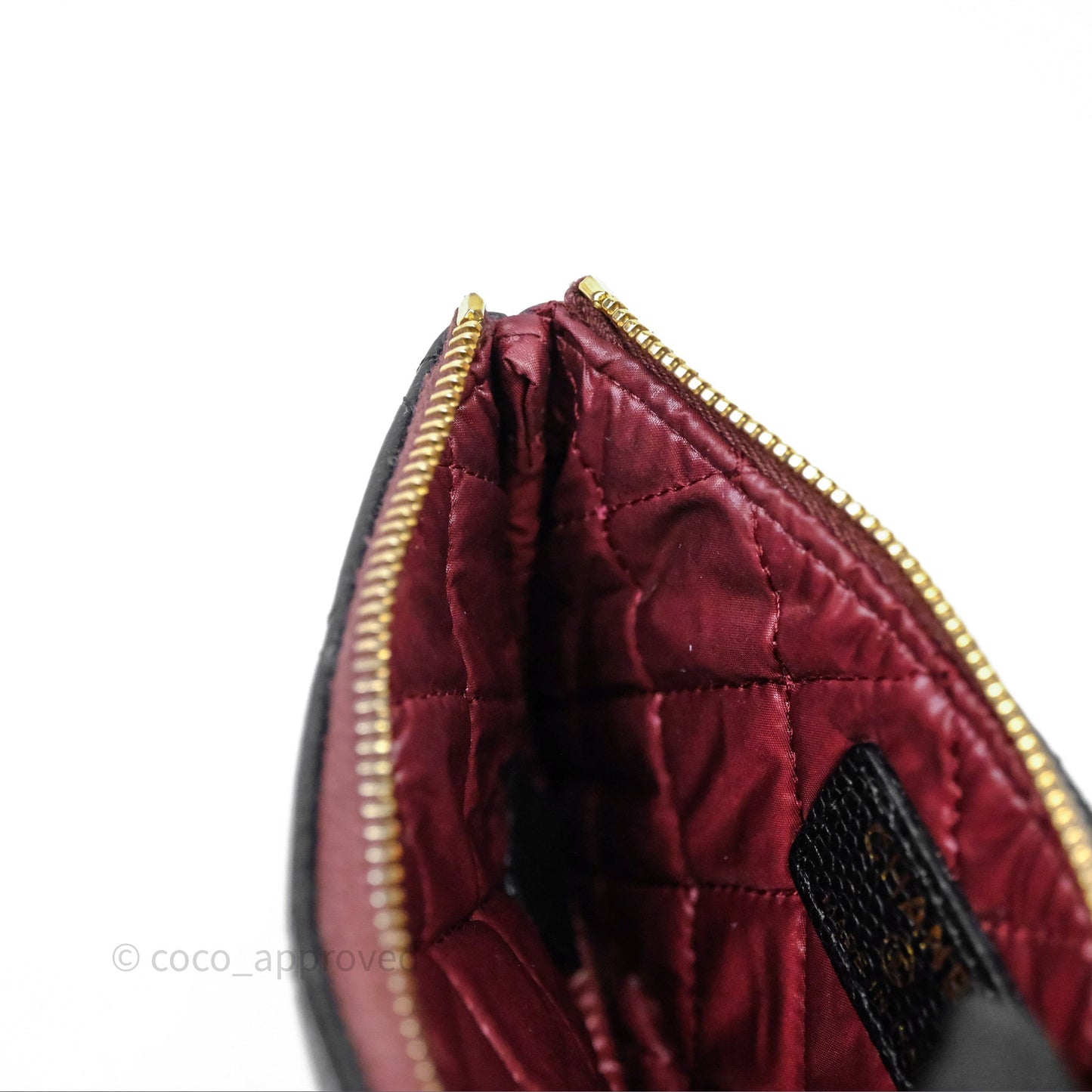 Chanel Quilted Mini O Case Black Caviar Gold Hardware