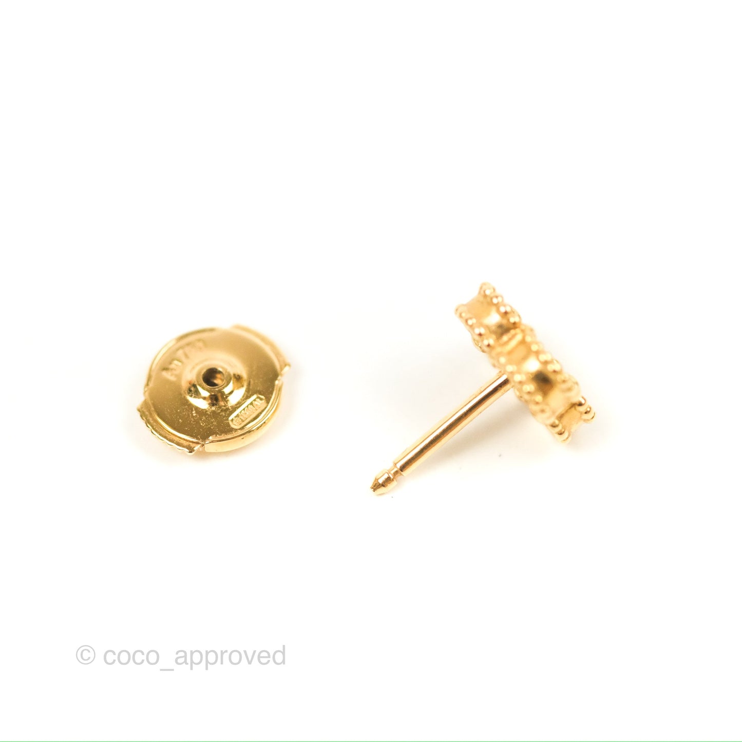 Van Cleef & Arpels Sweet Alhambra Earrings White Mother-of-pearl Yellow Gold