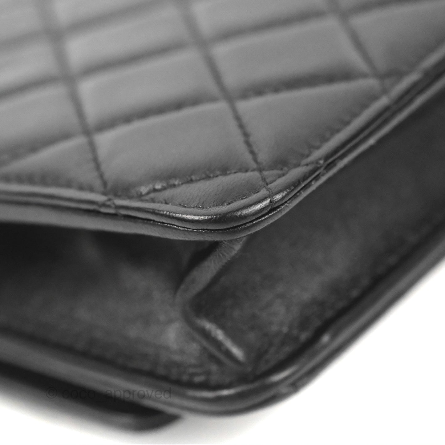 Chanel Quilted Trendy CC Wallet on Chain WOC Black Lambskin Gold Hardware