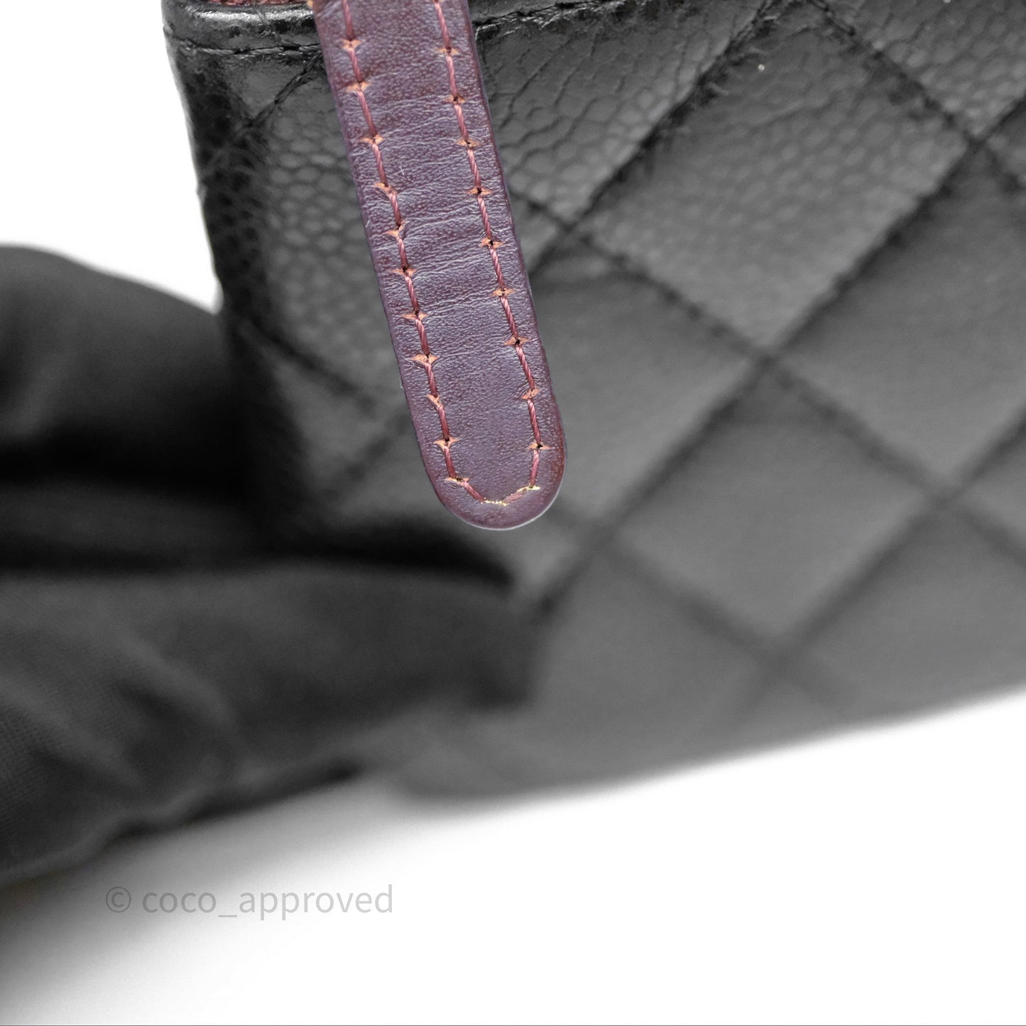 Chanel Quilted Mini O Case Black Caviar Gold Hardware