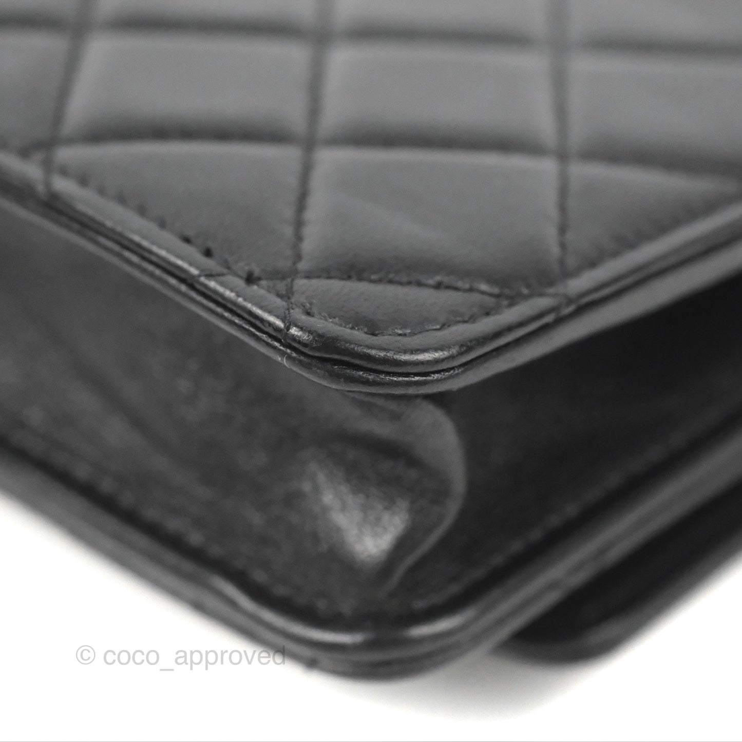 Chanel Quilted Trendy CC Wallet on Chain WOC Black Lambskin Gold Hardware