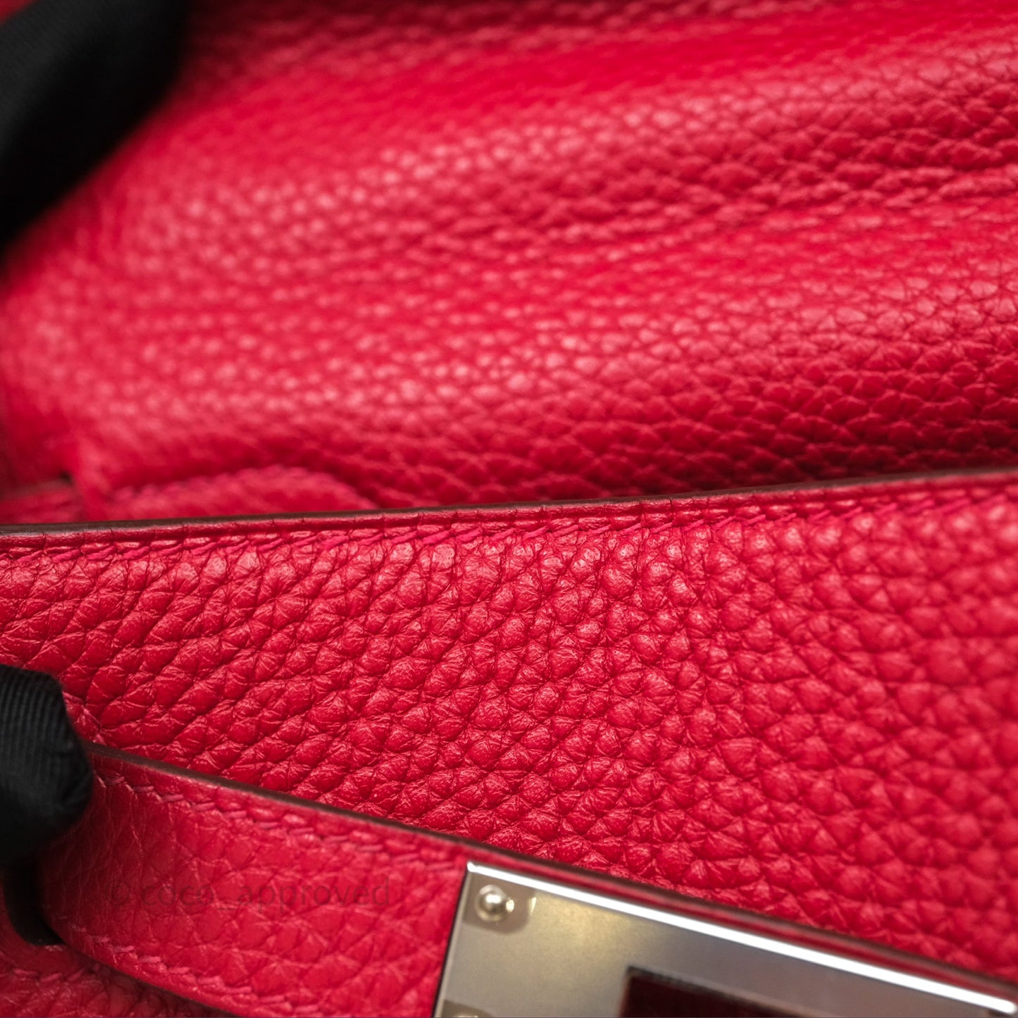 Hermes Kelly 28 Red Palladium Hardware